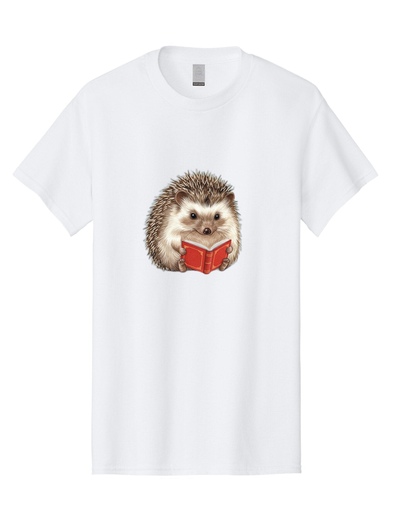 Hedgehog-Reading-Book-1 Men'S Graphic Tee, 100% Cotton, Comfortable Casual Summer Wear, Machine Washable, Vintage Camera, Old Camera, Antique Camera, Black Camera, Classic Photography, Photography Equipment, Nostalgic Device, Film Camera, Baq944 8
