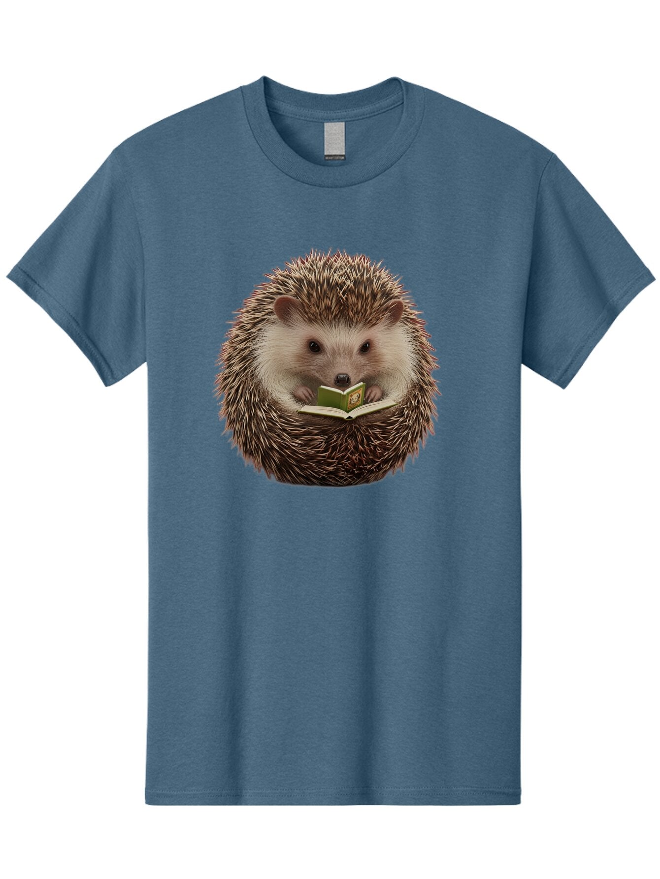 Hedgehog-Reading-Book-2 Men'S Graphic Tee, 100% Cotton, Comfortable Casual Summer Wear, Machine Washable, Vintage Camera, Old Camera, Antique Camera, Black Camera, Classic Photography, Photography Equipment, Nostalgic Device, Film Camera, Baq945 9
