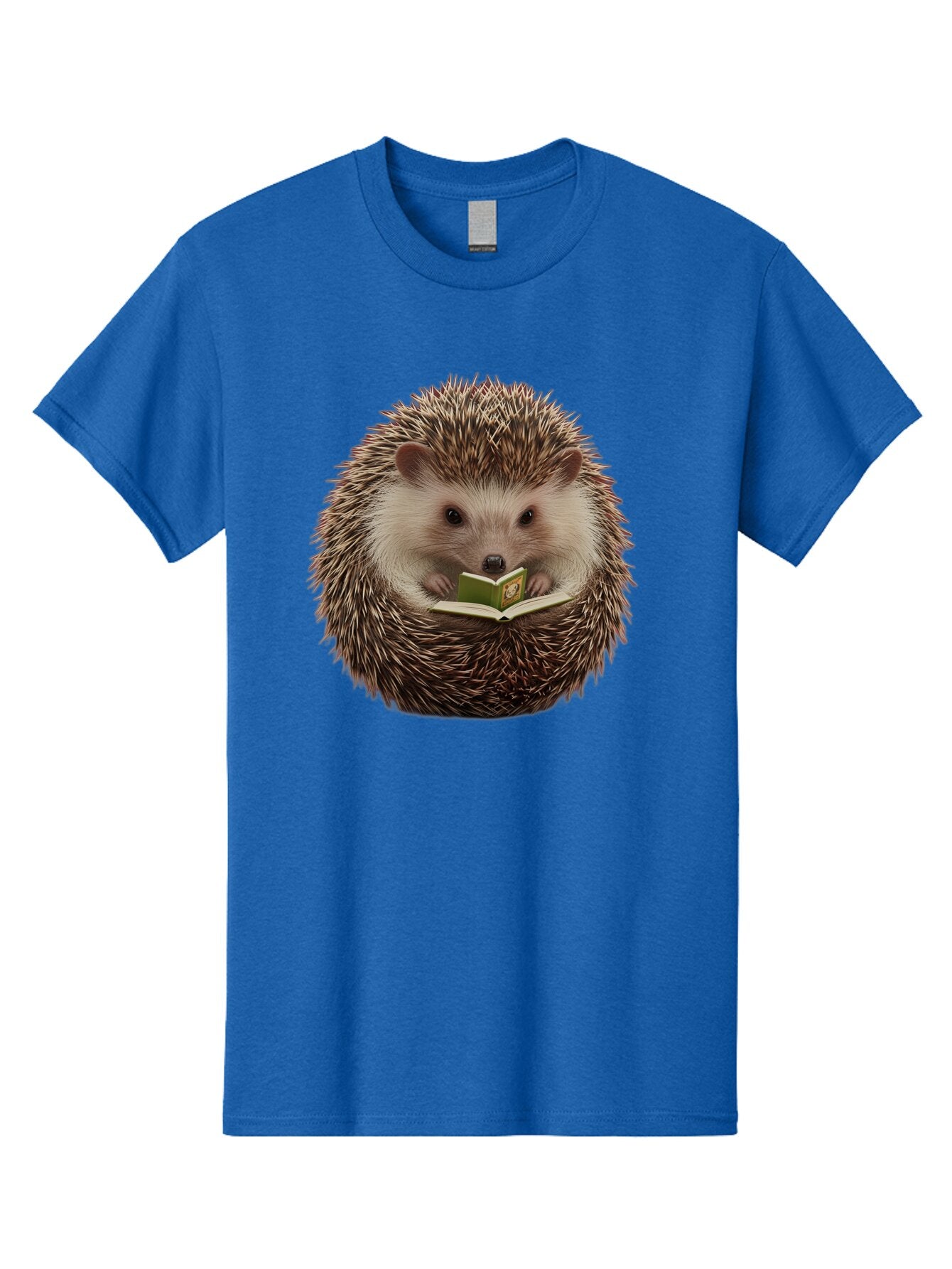 Hedgehog-Reading-Book-2 Men'S Graphic Tee, 100% Cotton, Comfortable Casual Summer Wear, Machine Washable, Vintage Camera, Old Camera, Antique Camera, Black Camera, Classic Photography, Photography Equipment, Nostalgic Device, Film Camera, Baq945 7