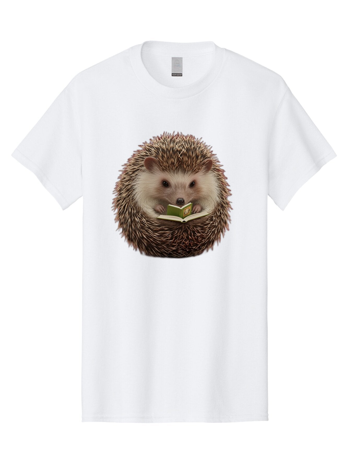 Hedgehog-Reading-Book-2 Men'S Graphic Tee, 100% Cotton, Comfortable Casual Summer Wear, Machine Washable, Vintage Camera, Old Camera, Antique Camera, Black Camera, Classic Photography, Photography Equipment, Nostalgic Device, Film Camera, Baq945 10