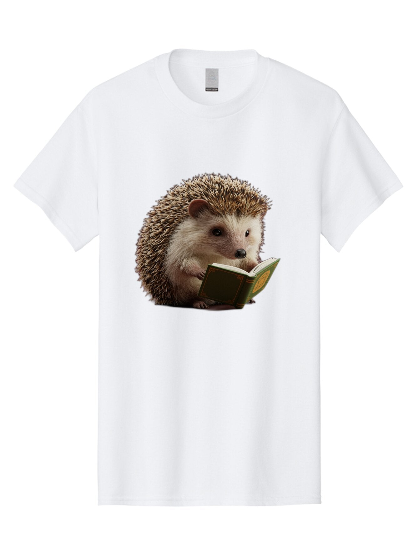 Hedgehog-Reading-Book-3 Men'S Graphic Tee, 100% Cotton, Comfortable Casual Summer Wear, Machine Washable, Vintage Camera, Old Camera, Antique Camera, Black Camera, Classic Photography, Photography Equipment, Nostalgic Device, Film Camera, Baq946 4