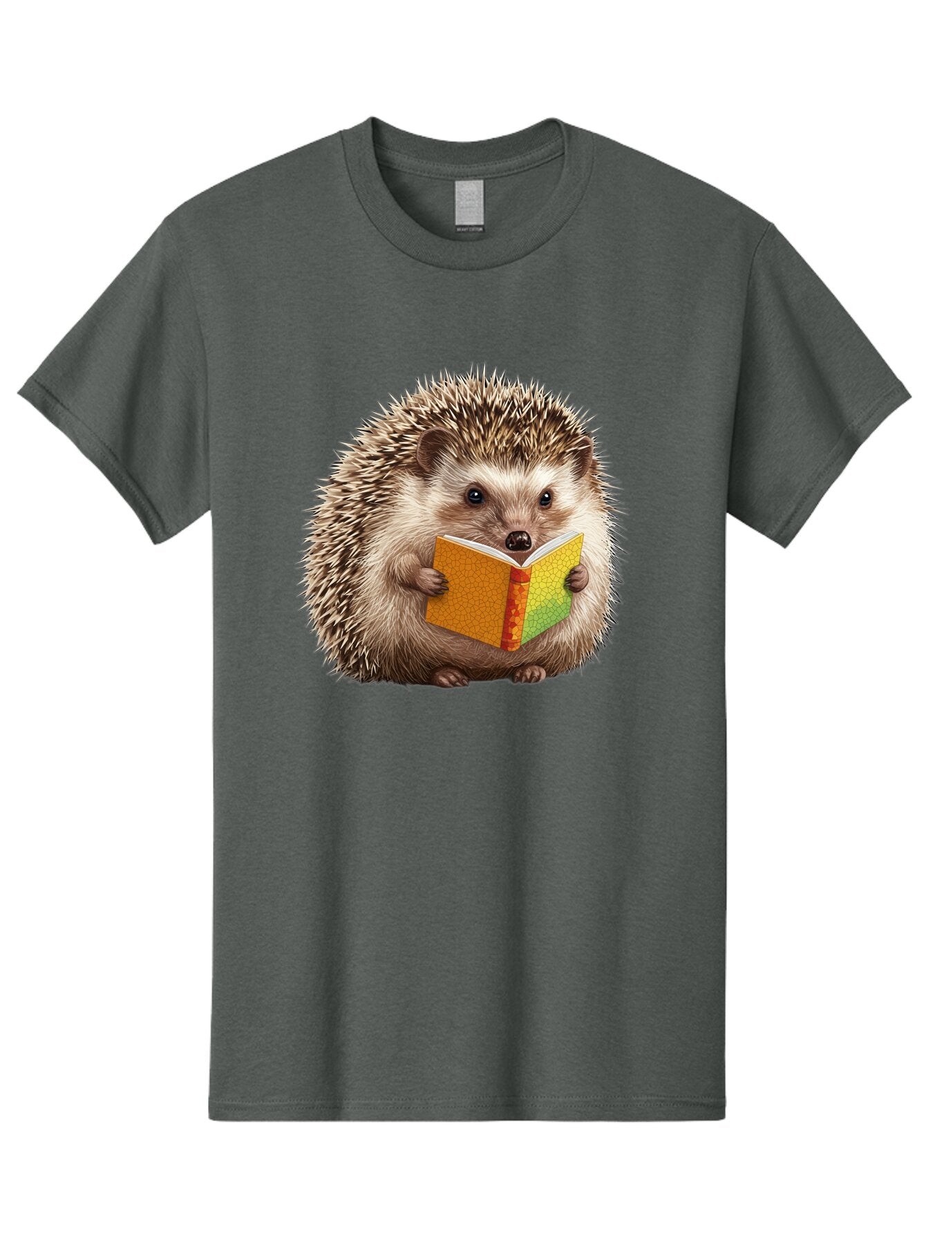 Hedgehog-Reading-Book Men'S Graphic Tee, 100% Cotton, Comfortable Casual Summer Wear, Machine Washable, Vintage Camera, Old Camera, Antique Camera, Black Camera, Classic Photography, Photography Equipment, Nostalgic Device, Film Camera, Baq947 3