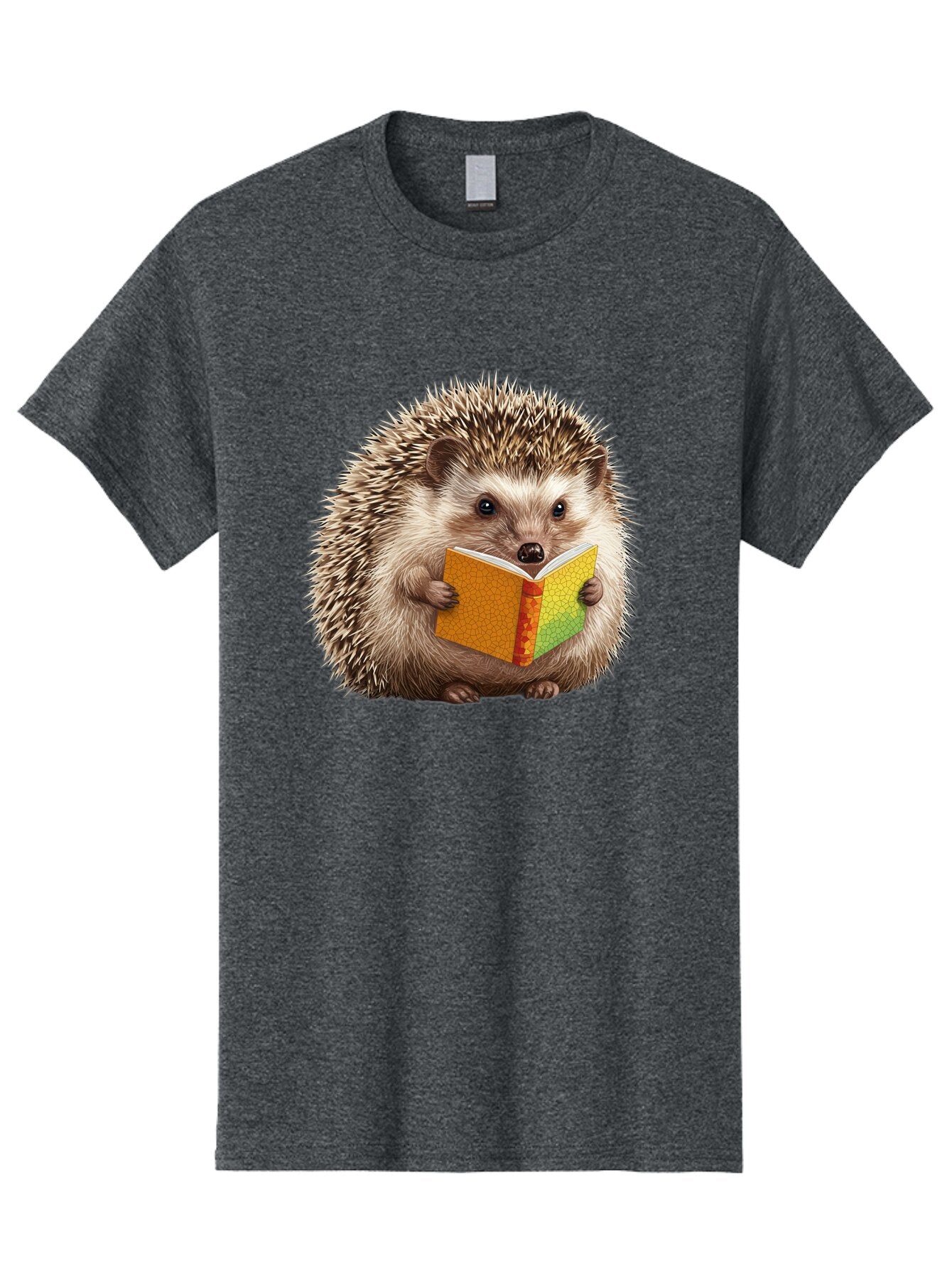 Hedgehog-Reading-Book Men'S Graphic Tee, 100% Cotton, Comfortable Casual Summer Wear, Machine Washable, Vintage Camera, Old Camera, Antique Camera, Black Camera, Classic Photography, Photography Equipment, Nostalgic Device, Film Camera, Baq947 4