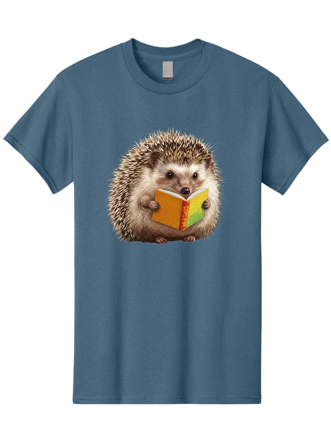 Hedgehog-Reading-Book Men'S Graphic Tee, 100% Cotton, Comfortable Casual Summer Wear, Machine Washable, Vintage Camera, Old Camera, Antique Camera, Black Camera, Classic Photography, Photography Equipment, Nostalgic Device, Film Camera, Baq947 8