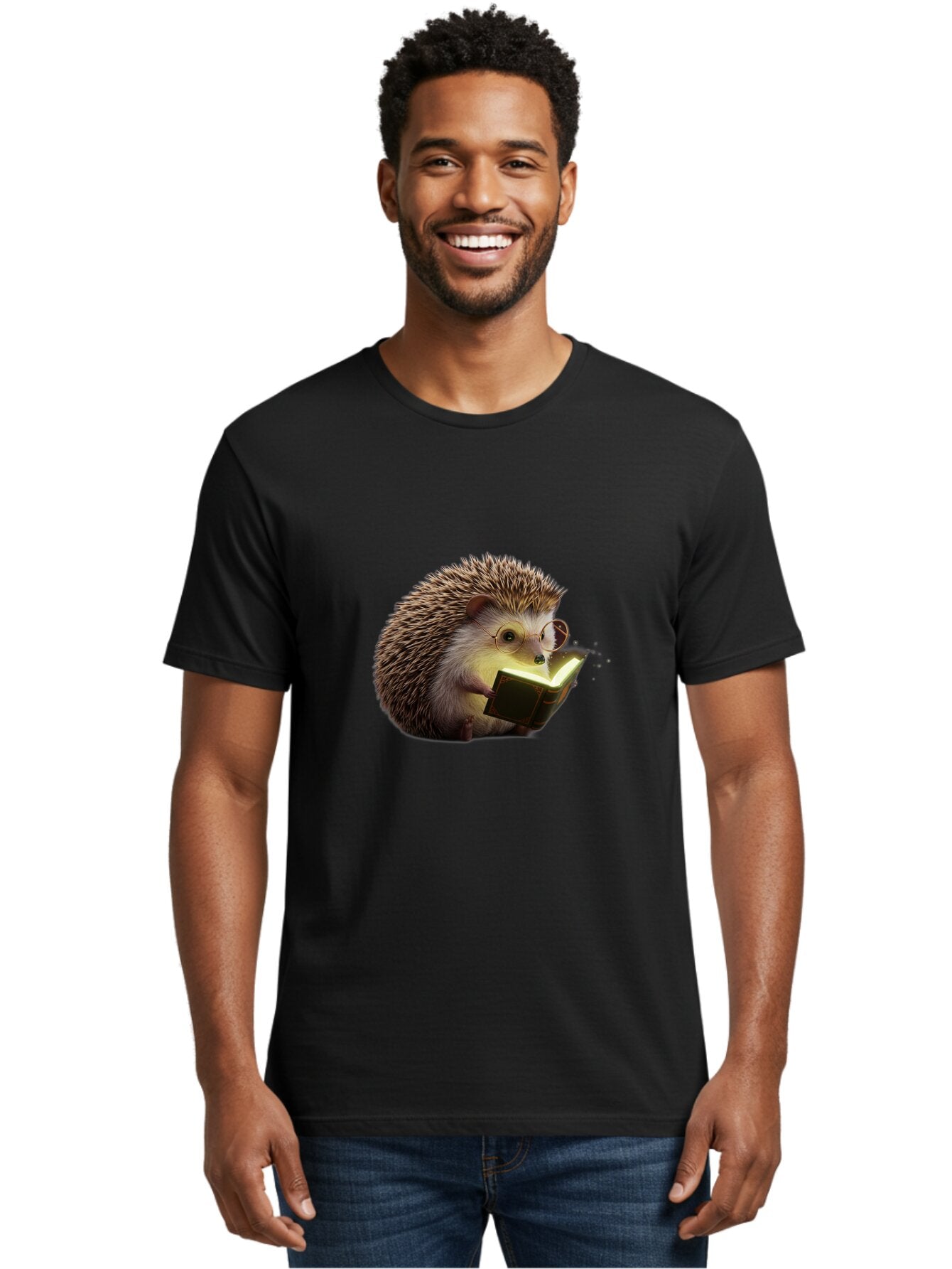 Hedgehog-Reading Men'S Graphic Tee, 100% Cotton, Comfortable Casual Summer Wear, Machine Washable, Vintage Camera, Old Camera, Antique Camera, Black Camera, Classic Photography, Photography Equipment, Nostalgic Device, Film Camera, Camera Art Baq948 29