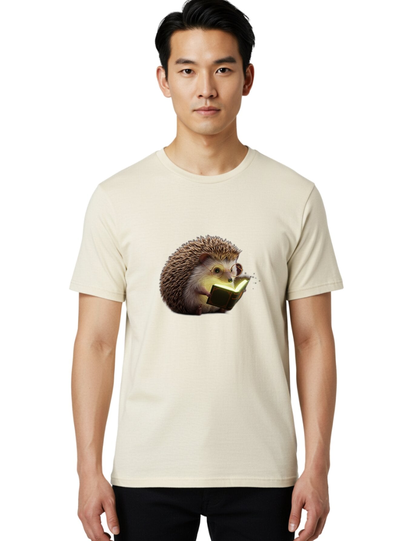 Hedgehog-Reading Men'S Graphic Tee, 100% Cotton, Comfortable Casual Summer Wear, Machine Washable, Vintage Camera, Old Camera, Antique Camera, Black Camera, Classic Photography, Photography Equipment, Nostalgic Device, Film Camera, Camera Art Baq948 16