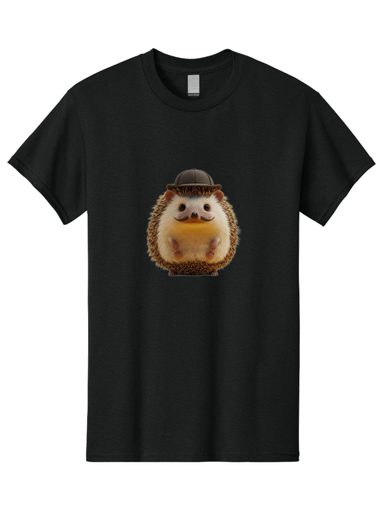 Hedgehog-With-Hat-And-Mustache Men'S Graphic Tee, 100% Cotton, Comfortable Casual Summer Wear, Machine Washable, Vintage Camera, Old Camera, Antique Camera, Black Camera, Classic Photography, Photography Equipment, Nostalgic Device, Baq955 13