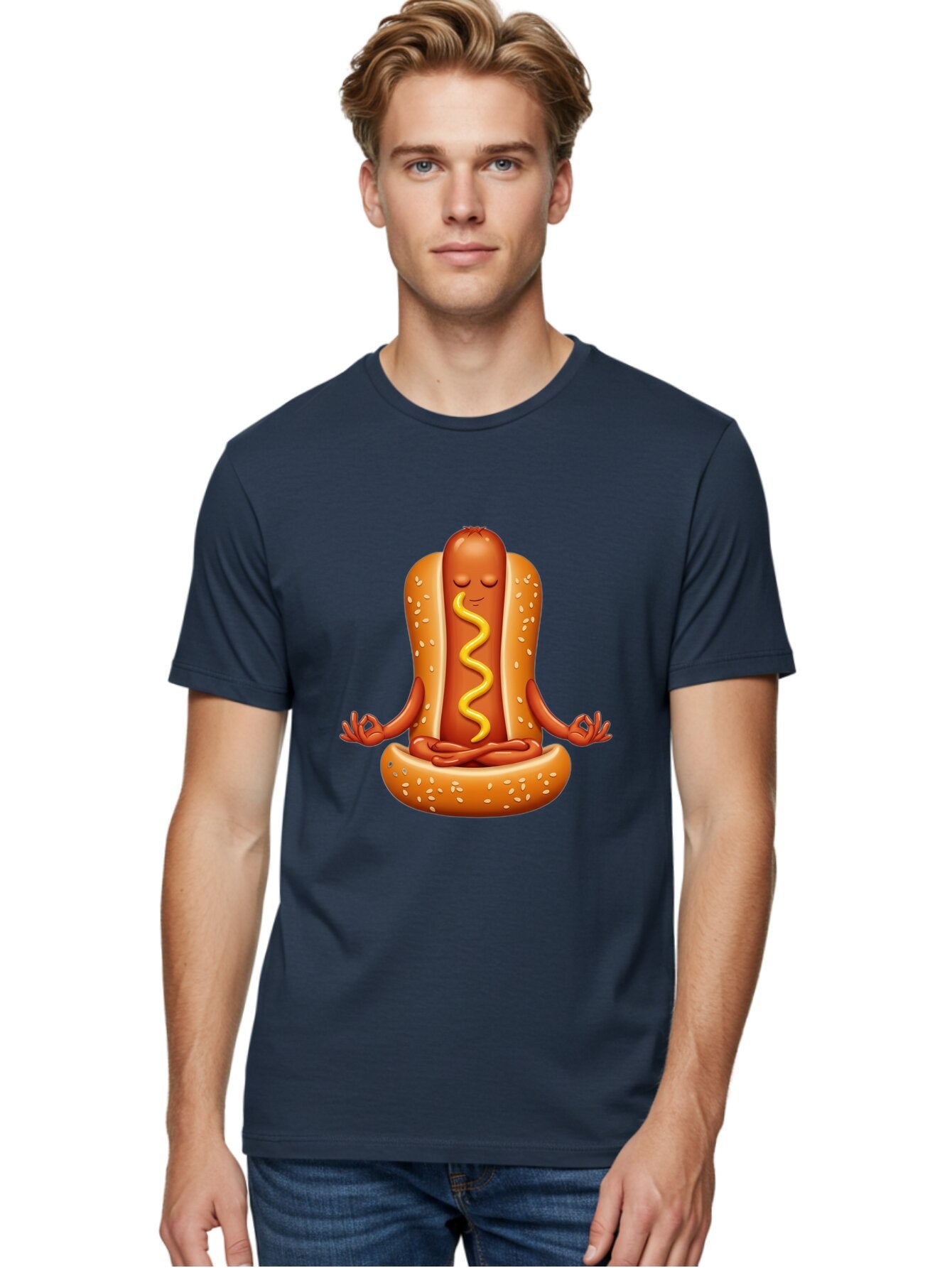 Hot-Dog-Meditating Men'S Graphic Tee, 100% Cotton, Comfortable Casual Summer Wear, Machine Washable, Vintage Camera, Old Camera, Antique Camera, Black Camera, Classic Photography, Photography Equipment, Nostalgic Device, Film Camera, Baq964 30