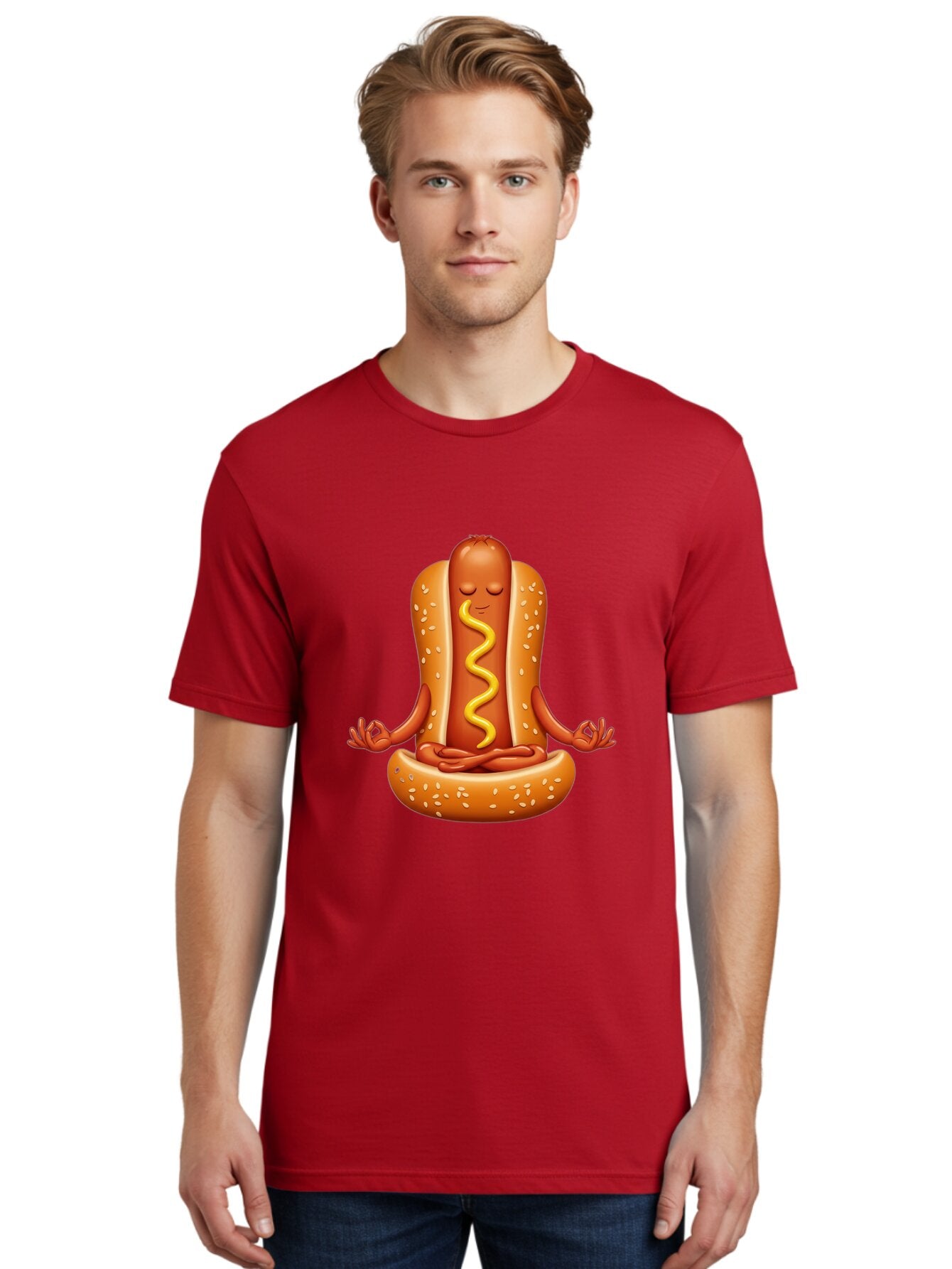 Hot-Dog-Meditating Men'S Graphic Tee, 100% Cotton, Comfortable Casual Summer Wear, Machine Washable, Vintage Camera, Old Camera, Antique Camera, Black Camera, Classic Photography, Photography Equipment, Nostalgic Device, Film Camera, Baq964 29