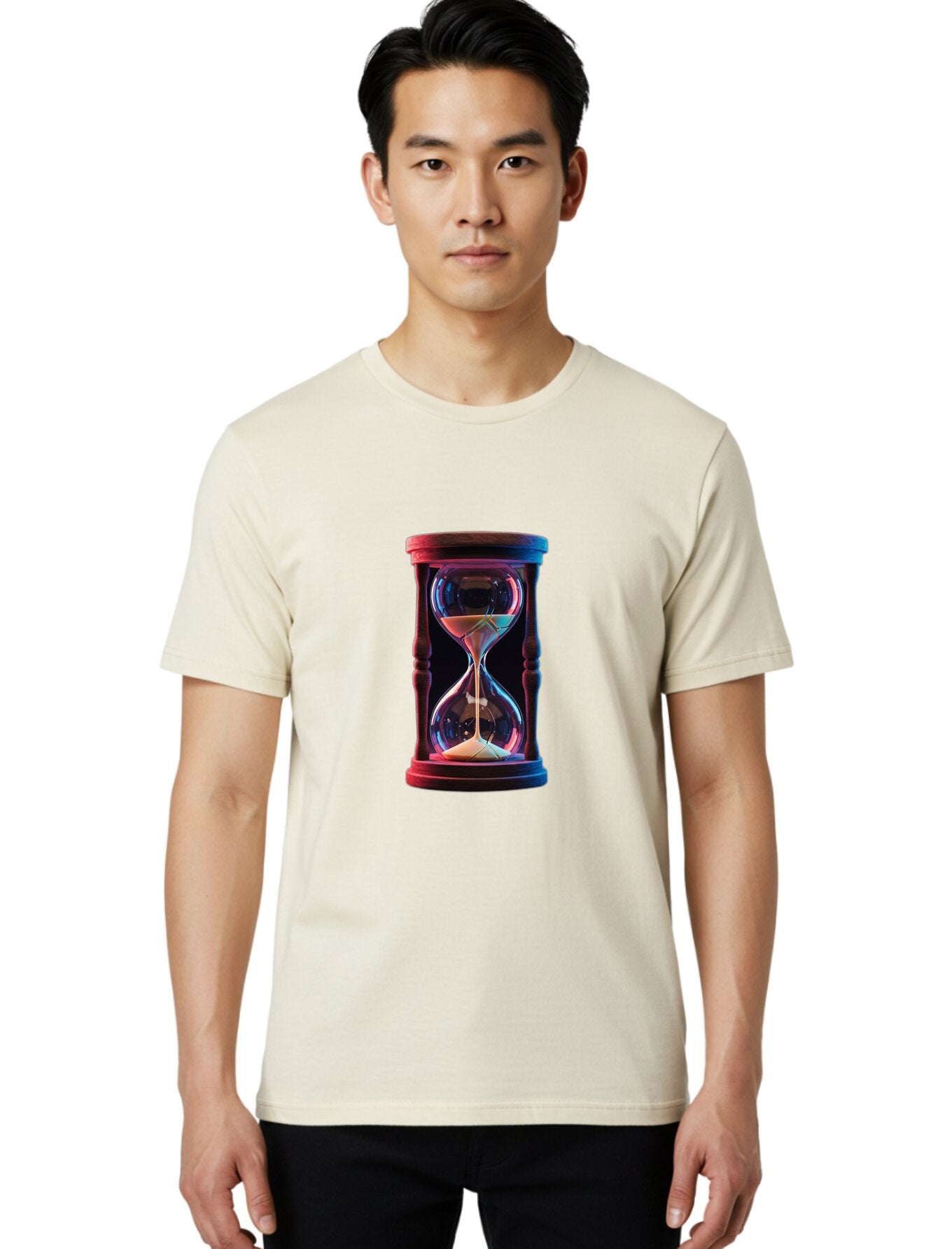 Hourglass-1 Men'S Graphic Tee, 100% Cotton, Comfortable Casual Summer Wear, Machine Washable, Vintage Camera, Old Camera, Antique Camera, Black Camera, Classic Photography, Photography Equipment, Nostalgic Device, Film Camera, Camera Art Baq973 23