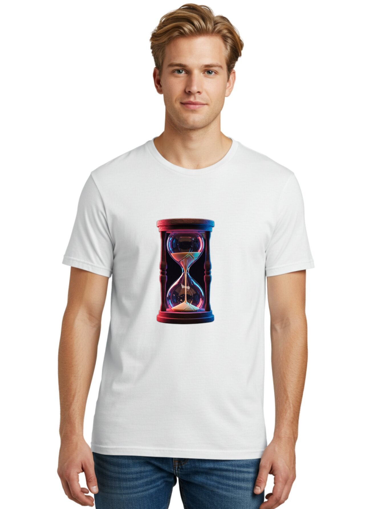 Hourglass-1 Men'S Graphic Tee, 100% Cotton, Comfortable Casual Summer Wear, Machine Washable, Vintage Camera, Old Camera, Antique Camera, Black Camera, Classic Photography, Photography Equipment, Nostalgic Device, Film Camera, Camera Art Baq973 20
