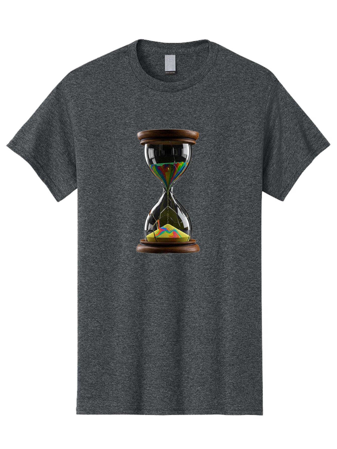 Hourglass-With-Holographic-Sand Men'S Graphic Tee, 100% Cotton, Comfortable Casual Summer Wear, Machine Washable, Vintage Camera, Old Camera, Antique Camera, Black Camera, Classic Photography, Photography Equipment, Nostalgic Device, Baq976 5