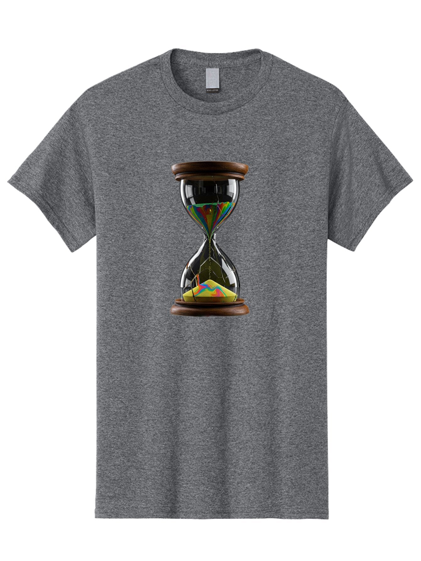 Hourglass-With-Holographic-Sand Men'S Graphic Tee, 100% Cotton, Comfortable Casual Summer Wear, Machine Washable, Vintage Camera, Old Camera, Antique Camera, Black Camera, Classic Photography, Photography Equipment, Nostalgic Device, Baq976 2