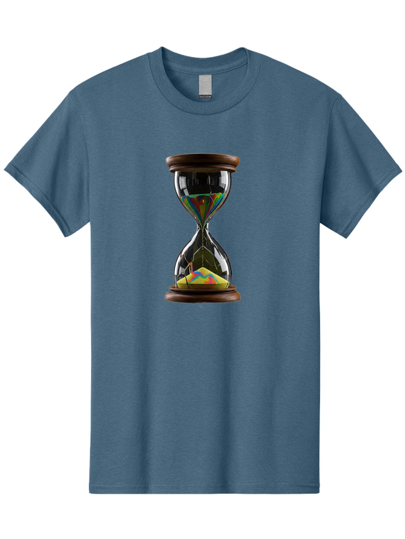 Hourglass-With-Holographic-Sand Men'S Graphic Tee, 100% Cotton, Comfortable Casual Summer Wear, Machine Washable, Vintage Camera, Old Camera, Antique Camera, Black Camera, Classic Photography, Photography Equipment, Nostalgic Device, Baq976 7