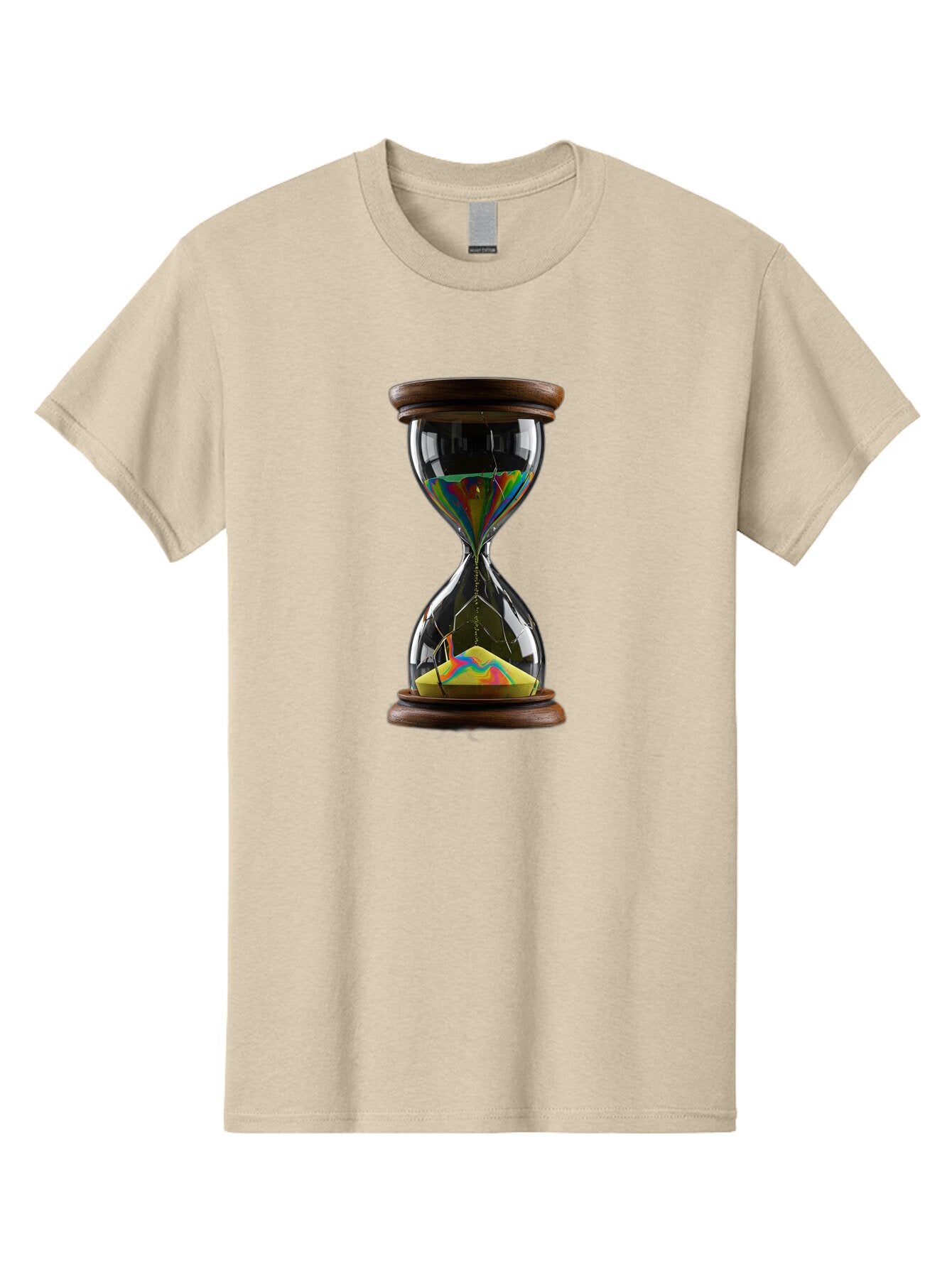 Hourglass-With-Holographic-Sand Men'S Graphic Tee, 100% Cotton, Comfortable Casual Summer Wear, Machine Washable, Vintage Camera, Old Camera, Antique Camera, Black Camera, Classic Photography, Photography Equipment, Nostalgic Device, Baq976 10