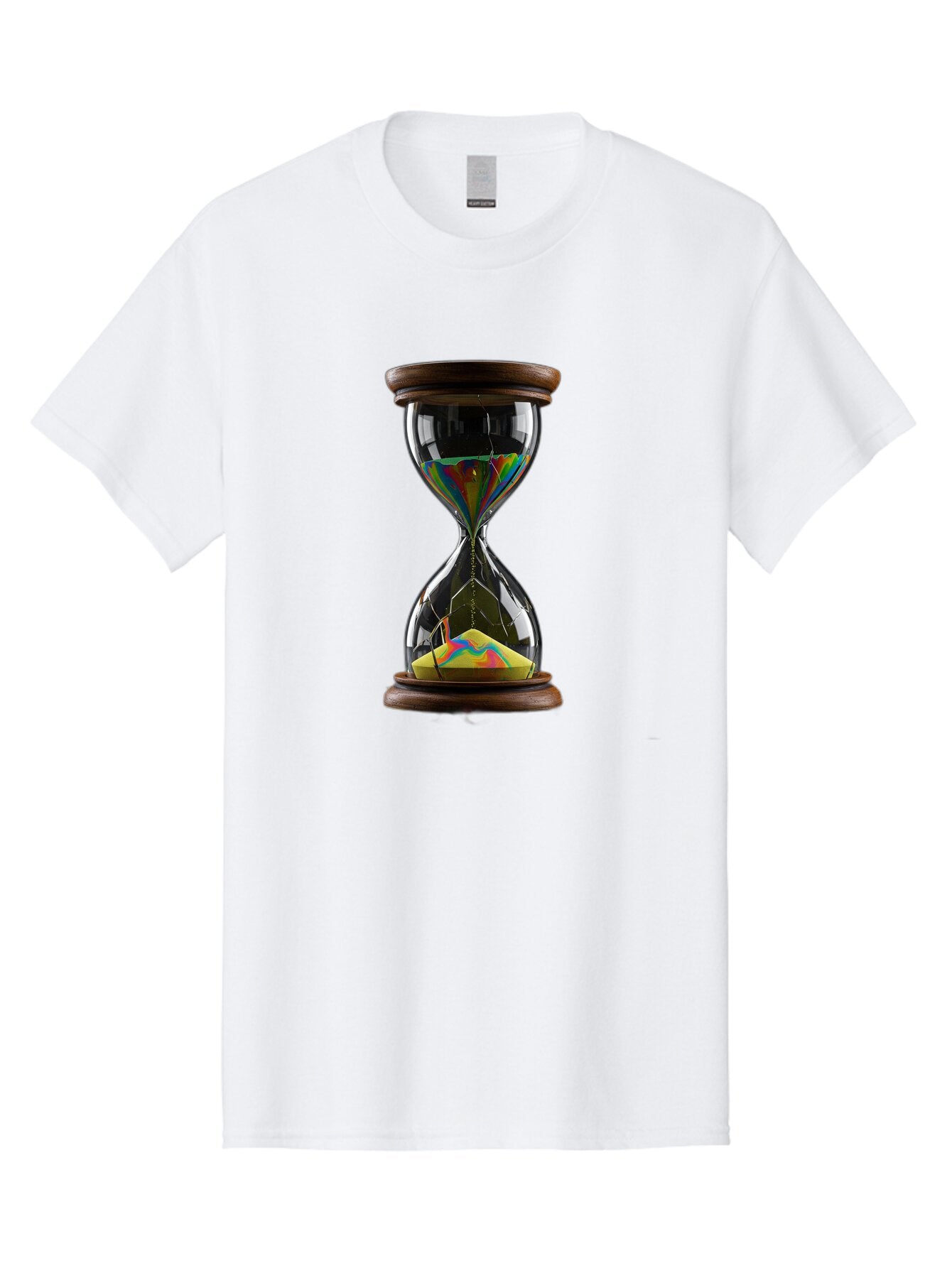 Hourglass-With-Holographic-Sand Men'S Graphic Tee, 100% Cotton, Comfortable Casual Summer Wear, Machine Washable, Vintage Camera, Old Camera, Antique Camera, Black Camera, Classic Photography, Photography Equipment, Nostalgic Device, Baq976 13