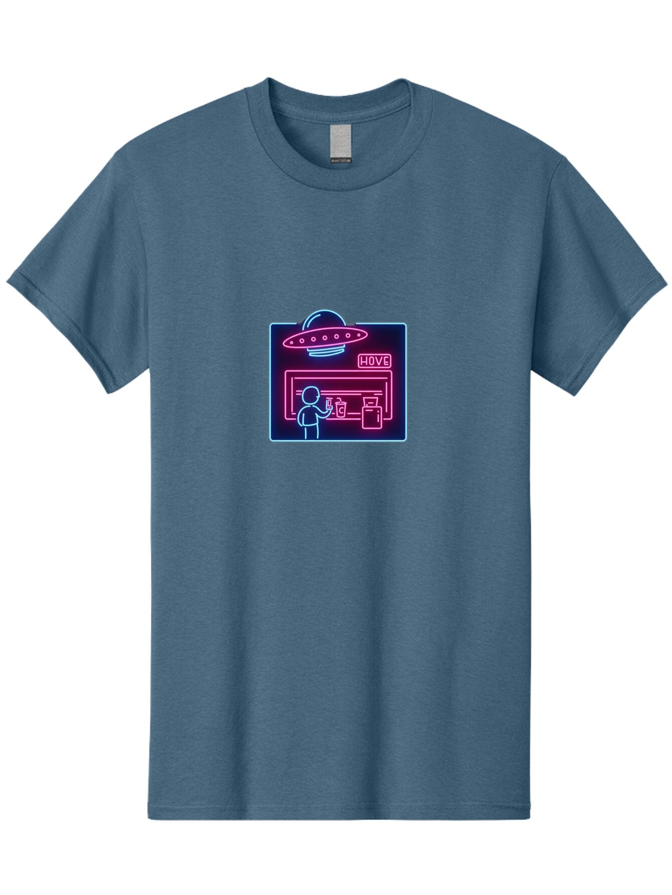 Hove-Neon-Sign Men'S Graphic Tee, 100% Cotton, Comfortable Casual Summer Wear, Machine Washable, Vintage Camera, Old Camera, Antique Camera, Black Camera, Classic Photography, Photography Equipment, Nostalgic Device, Film Camera, Camera Art Baq978 14