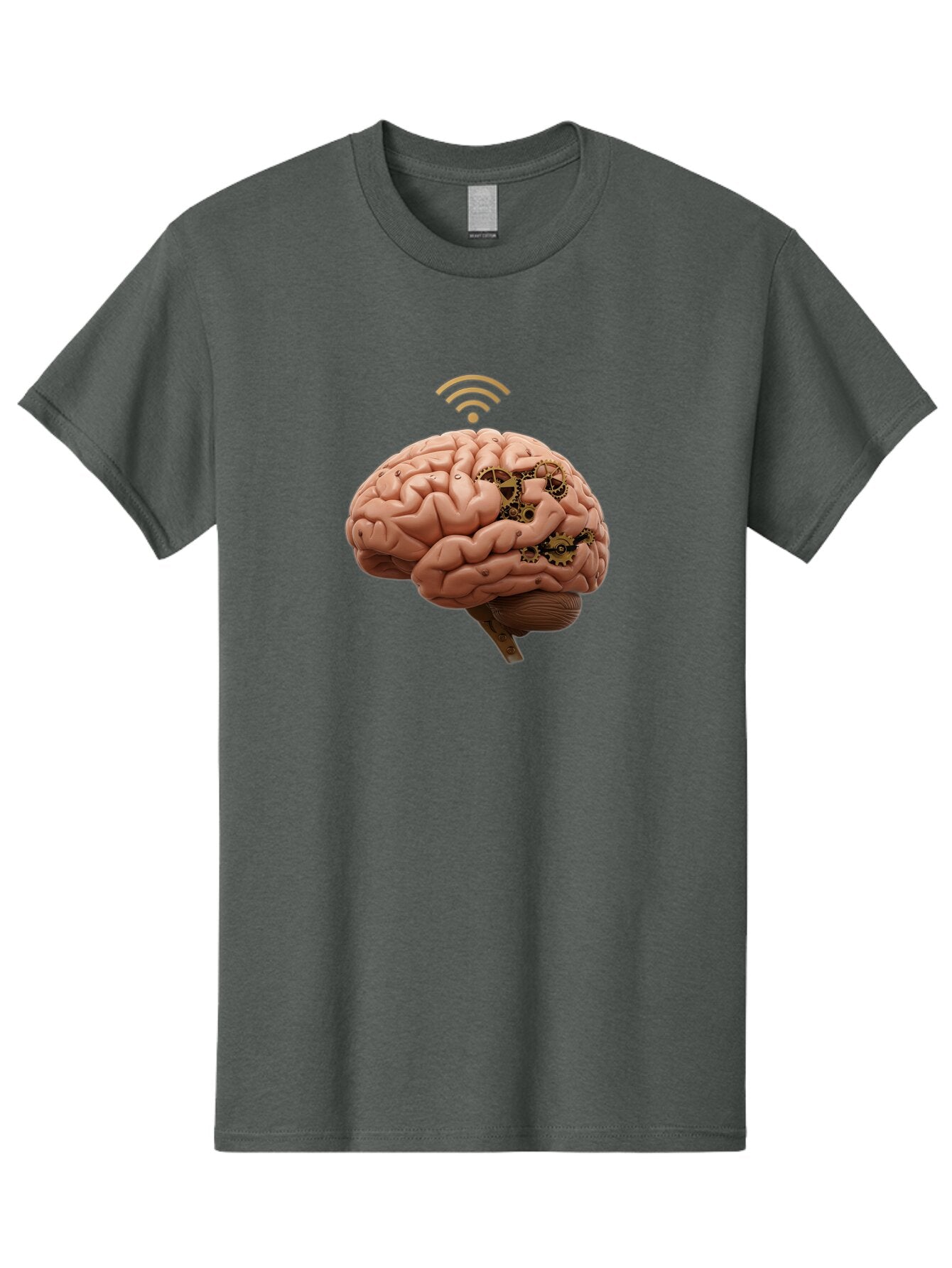 Human-Brain-With-Gears-And-Wi-Fi Men'S Graphic Tee, 100% Cotton, Comfortable Casual Summer Wear, Machine Washable, Vintage Camera, Old Camera, Antique Camera, Black Camera, Classic Photography, Photography Equipment, Nostalgic Device, Baq986 11