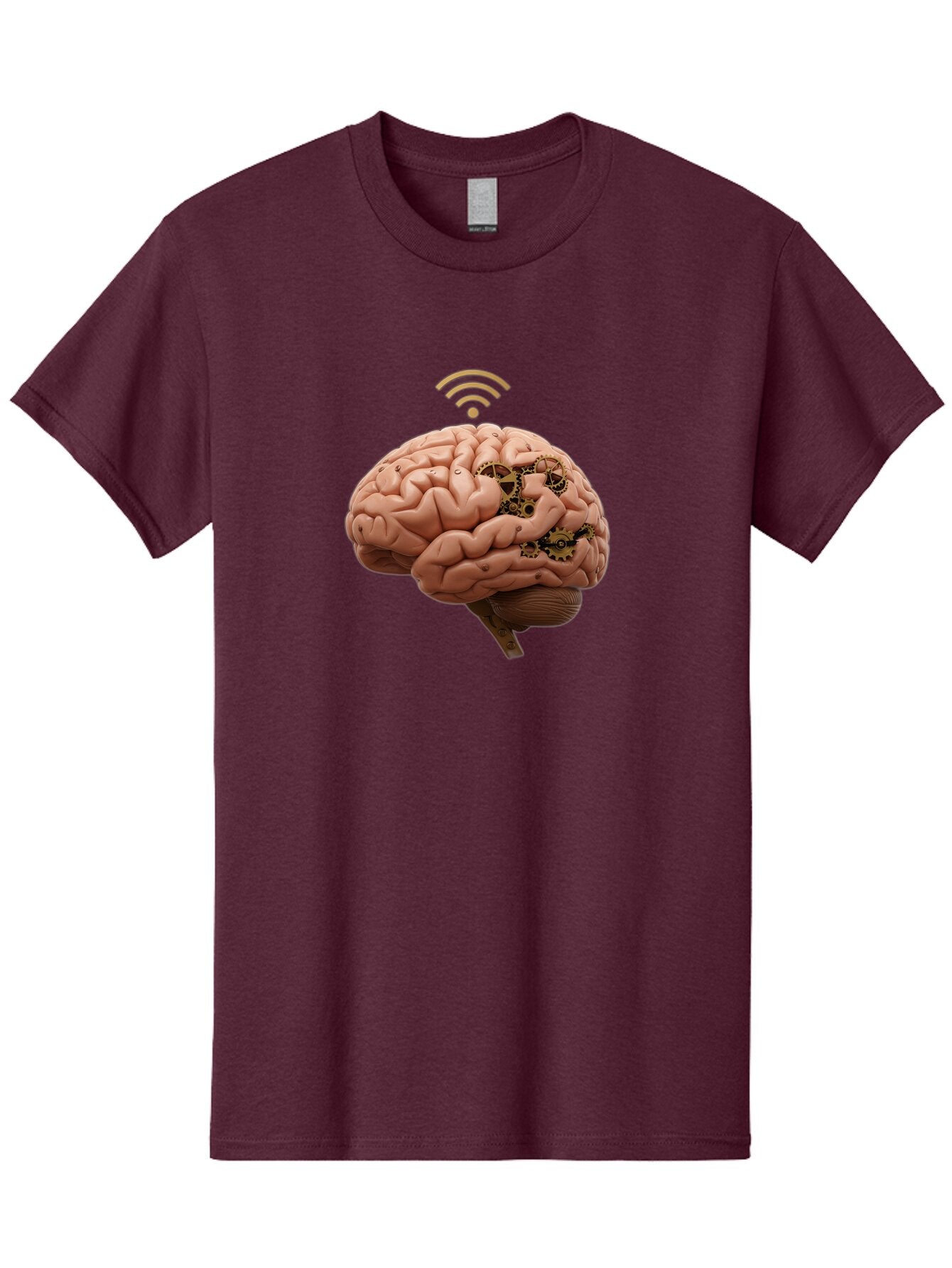 Human-Brain-With-Gears-And-Wi-Fi Men'S Graphic Tee, 100% Cotton, Comfortable Casual Summer Wear, Machine Washable, Vintage Camera, Old Camera, Antique Camera, Black Camera, Classic Photography, Photography Equipment, Nostalgic Device, Baq986 12