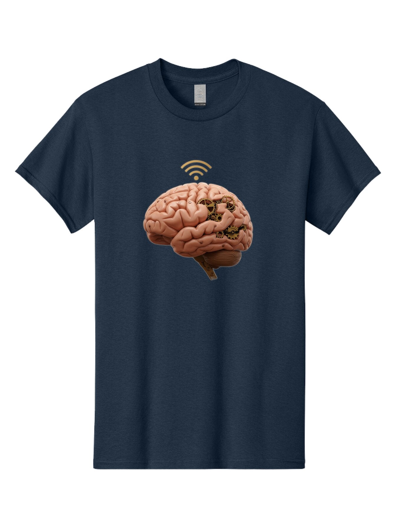 Human-Brain-With-Gears-And-Wi-Fi Men'S Graphic Tee, 100% Cotton, Comfortable Casual Summer Wear, Machine Washable, Vintage Camera, Old Camera, Antique Camera, Black Camera, Classic Photography, Photography Equipment, Nostalgic Device, Baq986 10