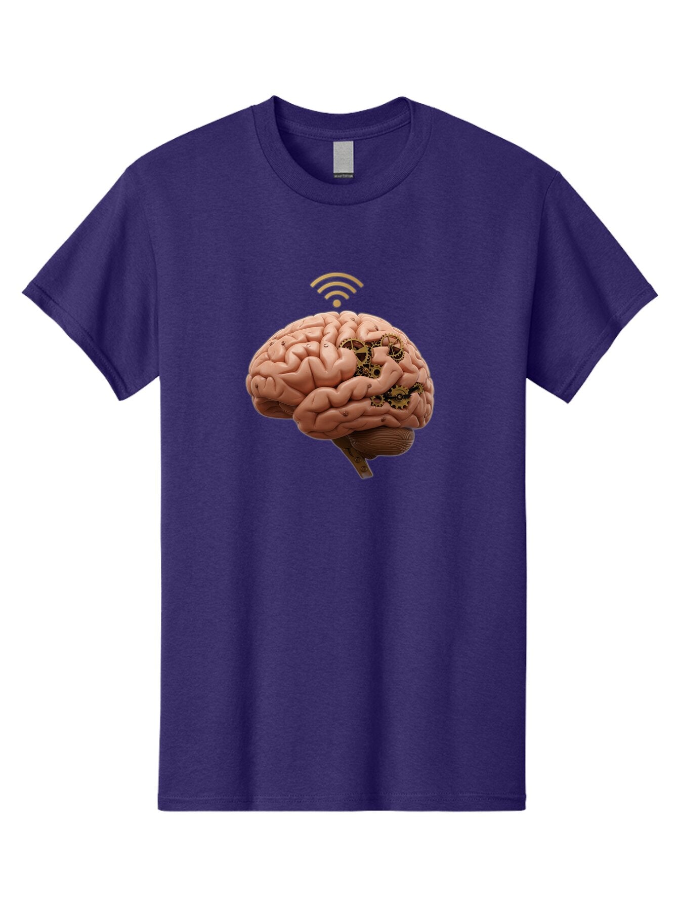 Human-Brain-With-Gears-And-Wi-Fi Men'S Graphic Tee, 100% Cotton, Comfortable Casual Summer Wear, Machine Washable, Vintage Camera, Old Camera, Antique Camera, Black Camera, Classic Photography, Photography Equipment, Nostalgic Device, Baq986 6