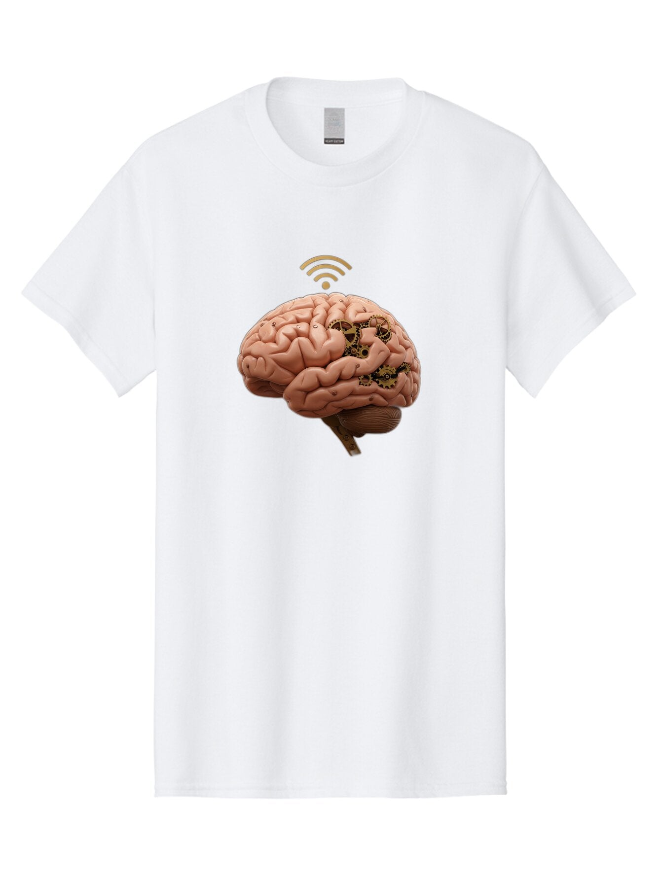 Human-Brain-With-Gears-And-Wi-Fi Men'S Graphic Tee, 100% Cotton, Comfortable Casual Summer Wear, Machine Washable, Vintage Camera, Old Camera, Antique Camera, Black Camera, Classic Photography, Photography Equipment, Nostalgic Device, Baq986 4