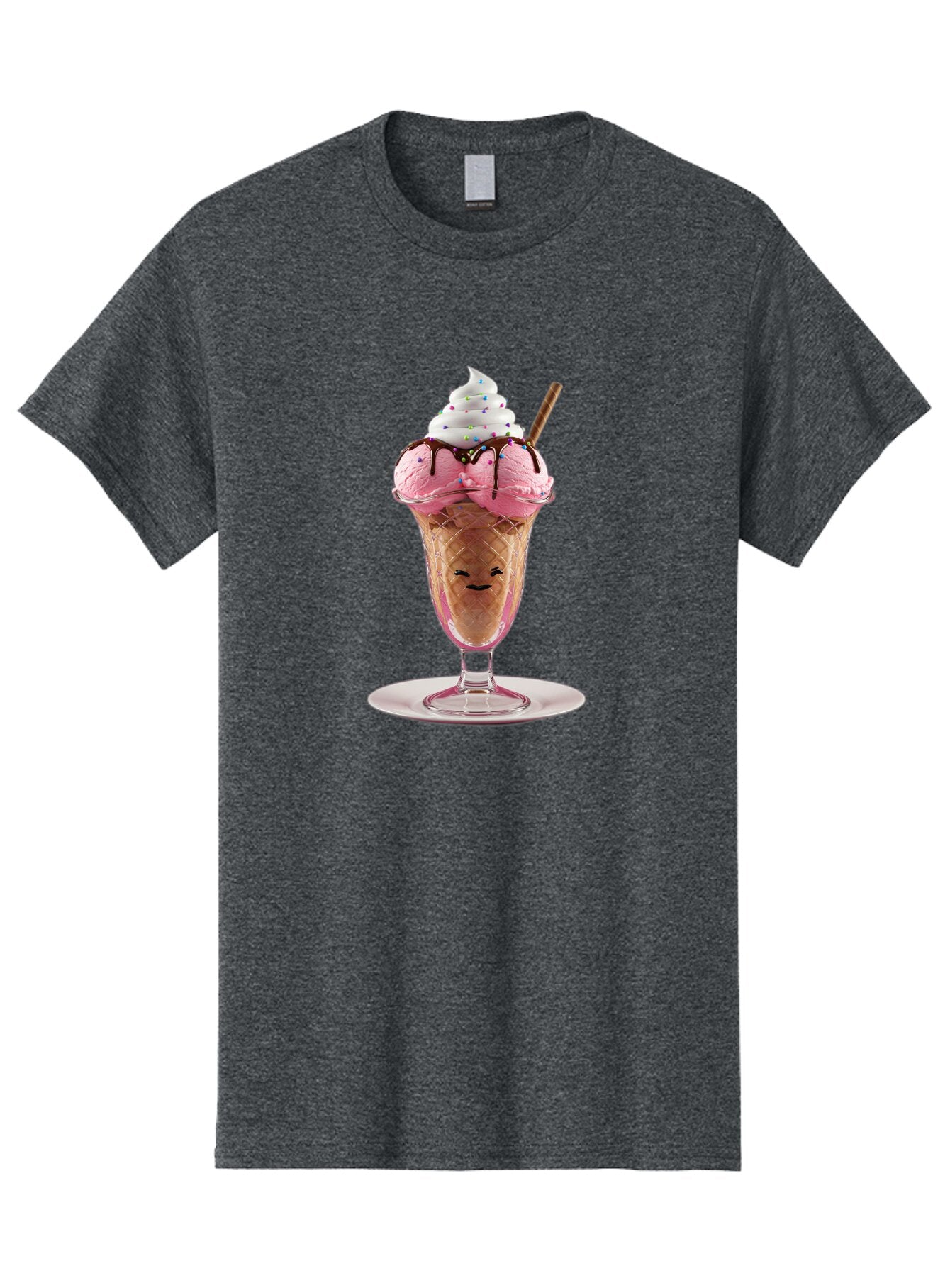 Ice-Cream-Sundae Men'S Graphic Tee, 100% Cotton, Comfortable Casual Summer Wear, Machine Washable, Vintage Camera, Old Camera, Antique Camera, Black Camera, Classic Photography, Photography Equipment, Nostalgic Device, Film Camera, Camera Art Baq993 6