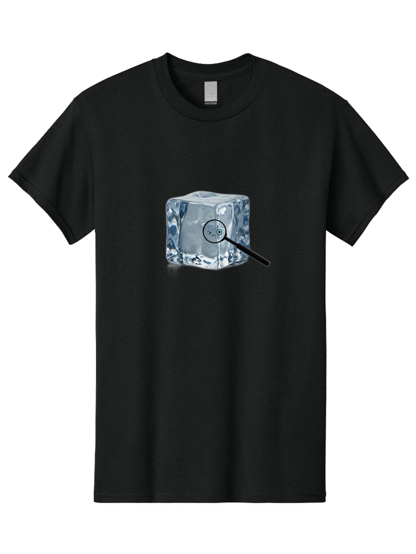 Ice-Cube-With-Magnifying-Glass Men'S Graphic Tee, 100% Cotton, Comfortable Casual Summer Wear, Machine Washable, Vintage Camera, Old Camera, Antique Camera, Black Camera, Classic Photography, Photography Equipment, Nostalgic Device, Baq996 9