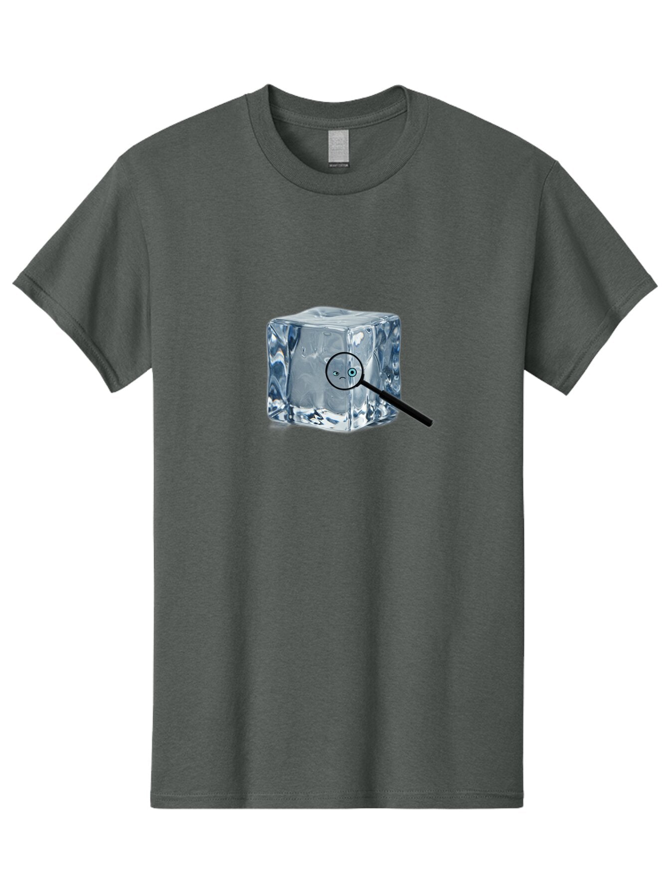 Ice-Cube-With-Magnifying-Glass Men'S Graphic Tee, 100% Cotton, Comfortable Casual Summer Wear, Machine Washable, Vintage Camera, Old Camera, Antique Camera, Black Camera, Classic Photography, Photography Equipment, Nostalgic Device, Baq996 13