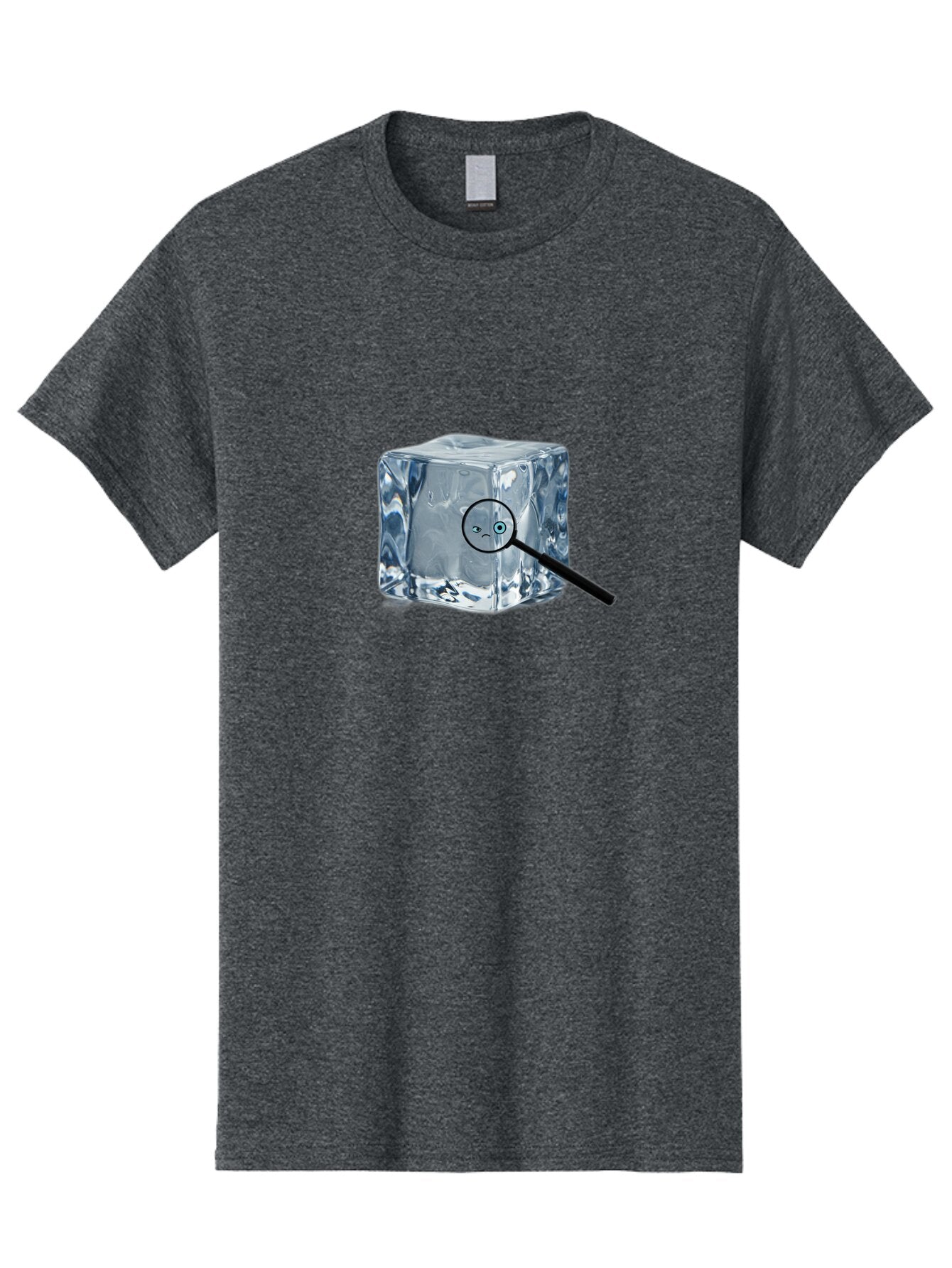 Ice-Cube-With-Magnifying-Glass Men'S Graphic Tee, 100% Cotton, Comfortable Casual Summer Wear, Machine Washable, Vintage Camera, Old Camera, Antique Camera, Black Camera, Classic Photography, Photography Equipment, Nostalgic Device, Baq996 4