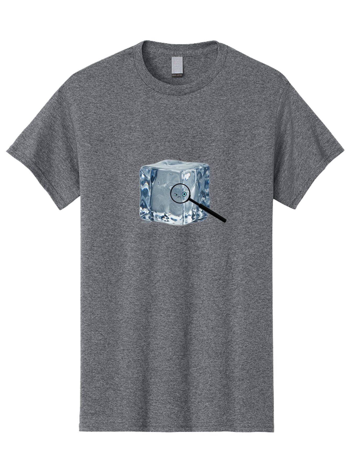 Ice-Cube-With-Magnifying-Glass Men'S Graphic Tee, 100% Cotton, Comfortable Casual Summer Wear, Machine Washable, Vintage Camera, Old Camera, Antique Camera, Black Camera, Classic Photography, Photography Equipment, Nostalgic Device, Baq996 1