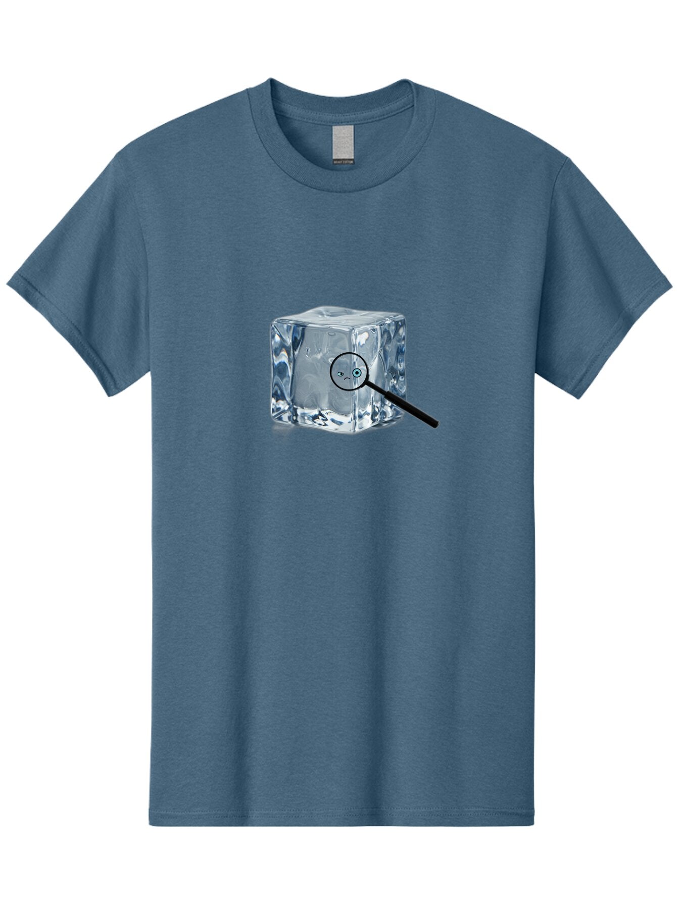 Ice-Cube-With-Magnifying-Glass Men'S Graphic Tee, 100% Cotton, Comfortable Casual Summer Wear, Machine Washable, Vintage Camera, Old Camera, Antique Camera, Black Camera, Classic Photography, Photography Equipment, Nostalgic Device, Baq996 15