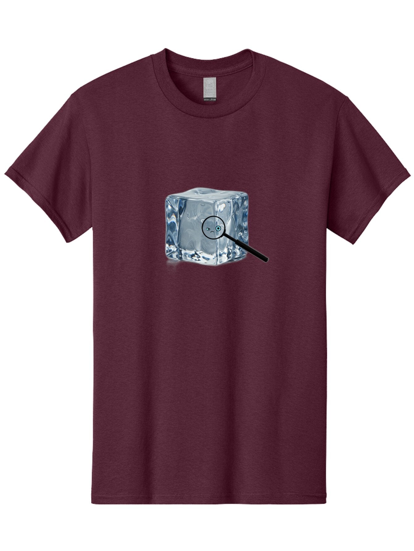 Ice-Cube-With-Magnifying-Glass Men'S Graphic Tee, 100% Cotton, Comfortable Casual Summer Wear, Machine Washable, Vintage Camera, Old Camera, Antique Camera, Black Camera, Classic Photography, Photography Equipment, Nostalgic Device, Baq996 3