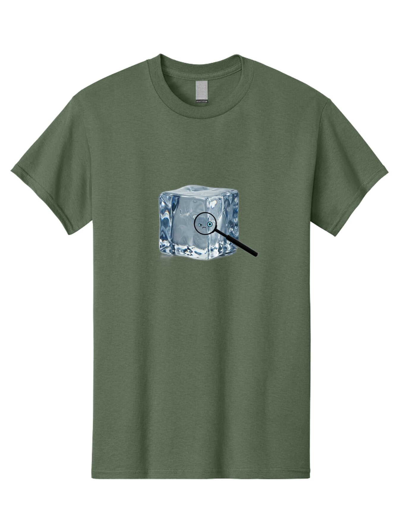 Ice-Cube-With-Magnifying-Glass Men'S Graphic Tee, 100% Cotton, Comfortable Casual Summer Wear, Machine Washable, Vintage Camera, Old Camera, Antique Camera, Black Camera, Classic Photography, Photography Equipment, Nostalgic Device, Baq996 12