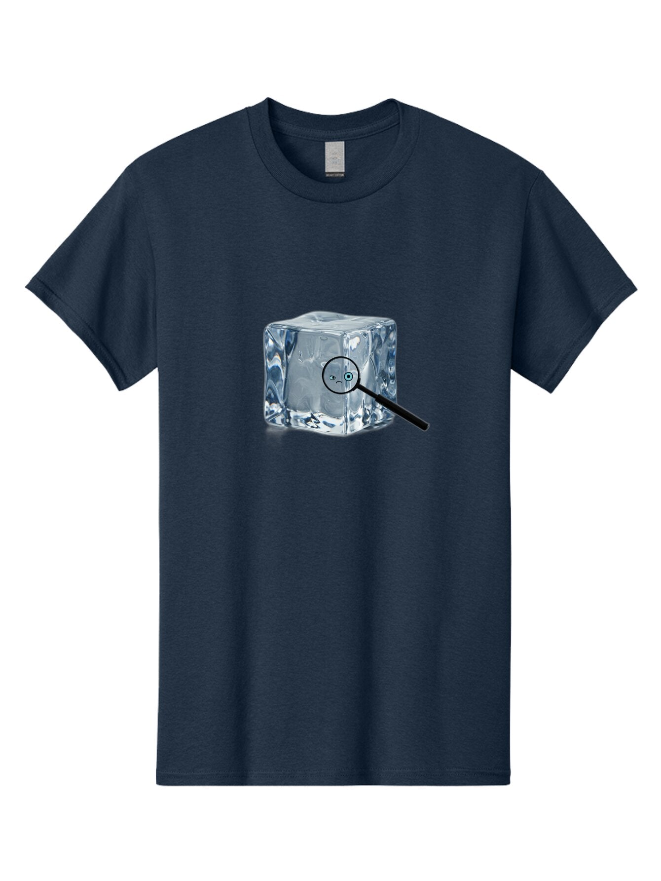 Ice-Cube-With-Magnifying-Glass Men'S Graphic Tee, 100% Cotton, Comfortable Casual Summer Wear, Machine Washable, Vintage Camera, Old Camera, Antique Camera, Black Camera, Classic Photography, Photography Equipment, Nostalgic Device, Baq996 8