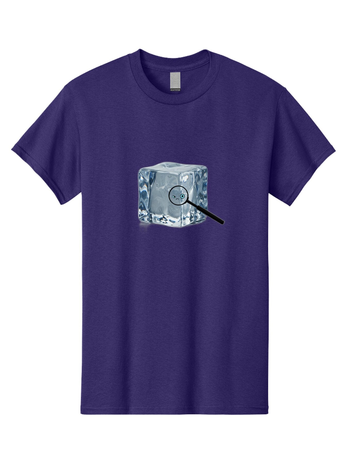 Ice-Cube-With-Magnifying-Glass Men'S Graphic Tee, 100% Cotton, Comfortable Casual Summer Wear, Machine Washable, Vintage Camera, Old Camera, Antique Camera, Black Camera, Classic Photography, Photography Equipment, Nostalgic Device, Baq996 14