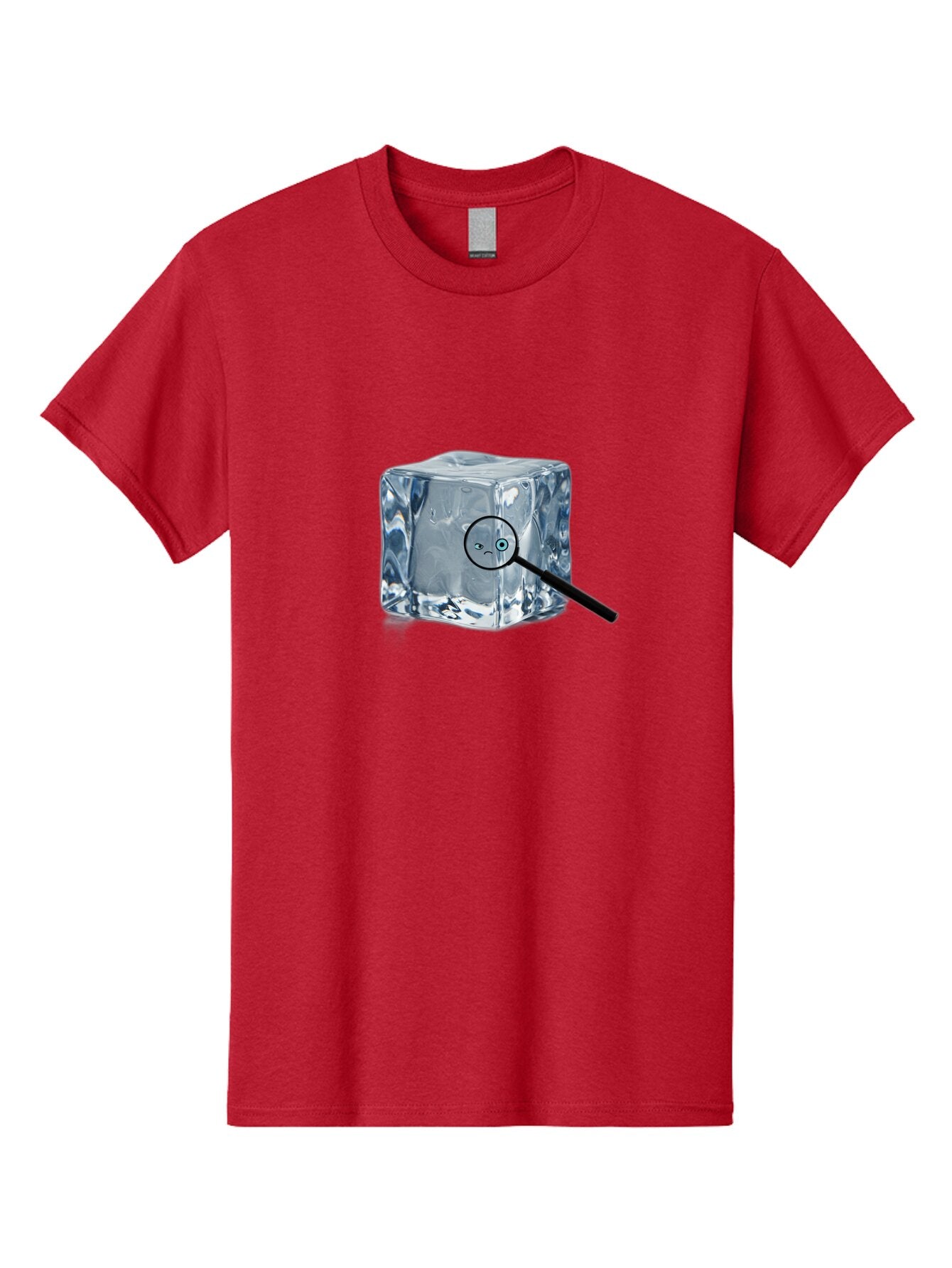 Ice-Cube-With-Magnifying-Glass Men'S Graphic Tee, 100% Cotton, Comfortable Casual Summer Wear, Machine Washable, Vintage Camera, Old Camera, Antique Camera, Black Camera, Classic Photography, Photography Equipment, Nostalgic Device, Baq996 11