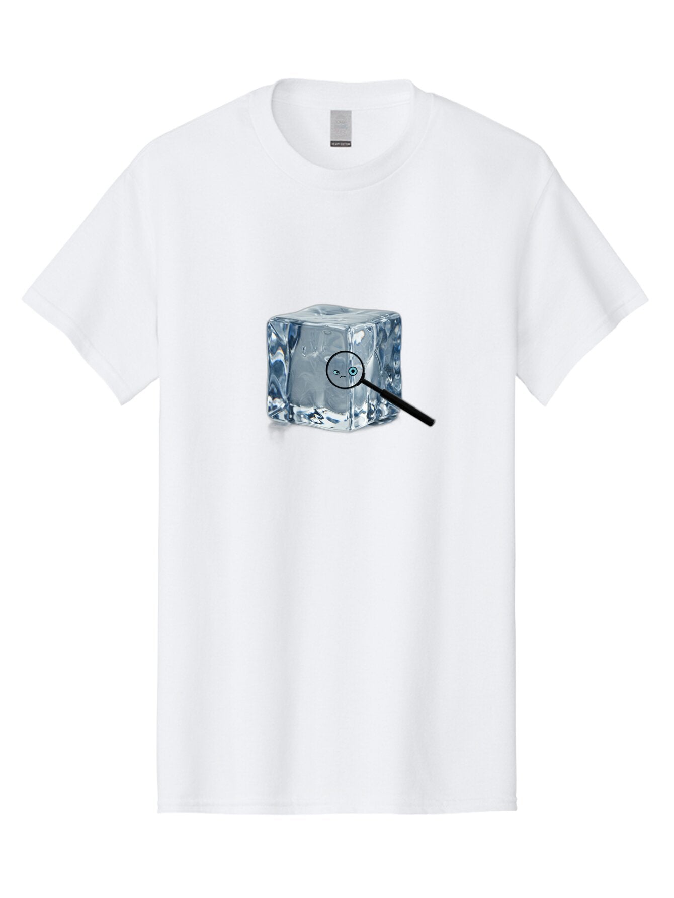 Ice-Cube-With-Magnifying-Glass Men'S Graphic Tee, 100% Cotton, Comfortable Casual Summer Wear, Machine Washable, Vintage Camera, Old Camera, Antique Camera, Black Camera, Classic Photography, Photography Equipment, Nostalgic Device, Baq996 6
