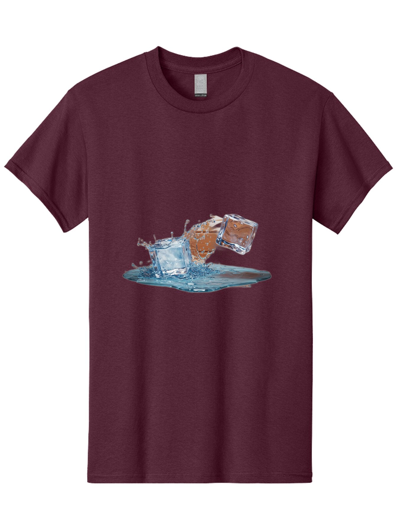 Ice-Cubes-Splash Men'S Graphic Tee, 100% Cotton, Comfortable Casual Summer Wear, Machine Washable, Vintage Camera, Old Camera, Antique Camera, Black Camera, Classic Photography, Photography Equipment, Nostalgic Device, Film Camera, Camera Art Baq999 9