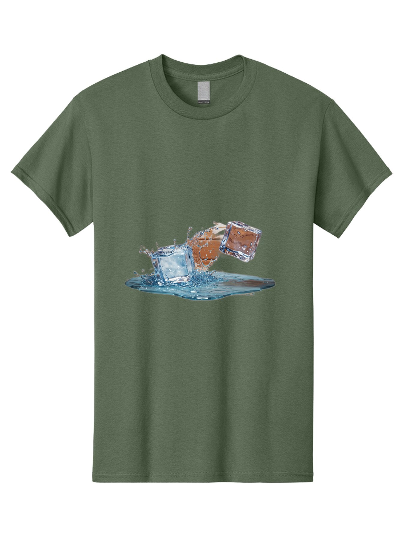 Ice-Cubes-Splash Men'S Graphic Tee, 100% Cotton, Comfortable Casual Summer Wear, Machine Washable, Vintage Camera, Old Camera, Antique Camera, Black Camera, Classic Photography, Photography Equipment, Nostalgic Device, Film Camera, Camera Art Baq999 1