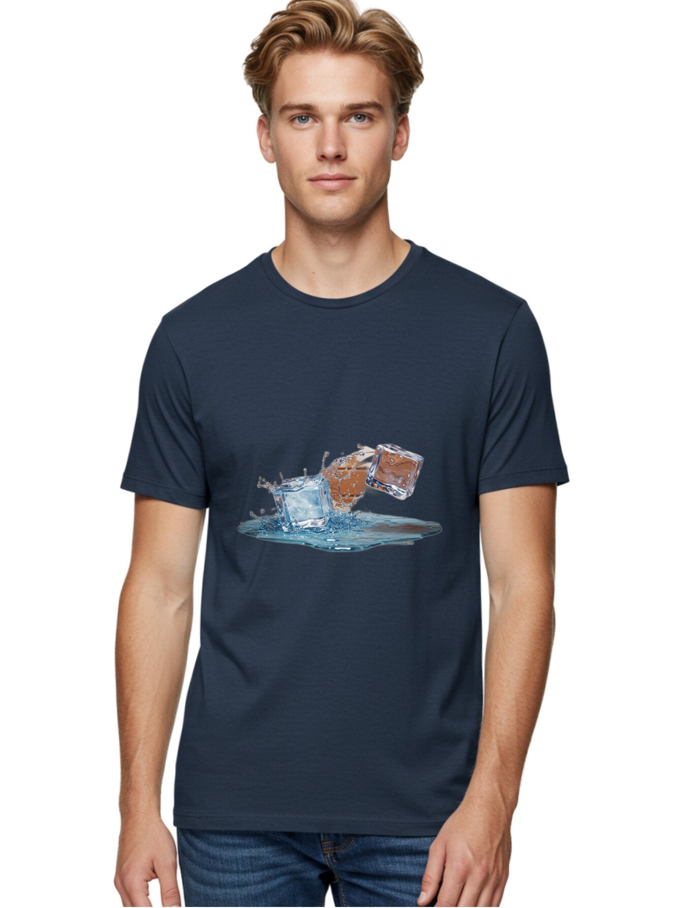 Ice-Cubes-Splash Men'S Graphic Tee, 100% Cotton, Comfortable Casual Summer Wear, Machine Washable, Vintage Camera, Old Camera, Antique Camera, Black Camera, Classic Photography, Photography Equipment, Nostalgic Device, Film Camera, Camera Art Baq999 20