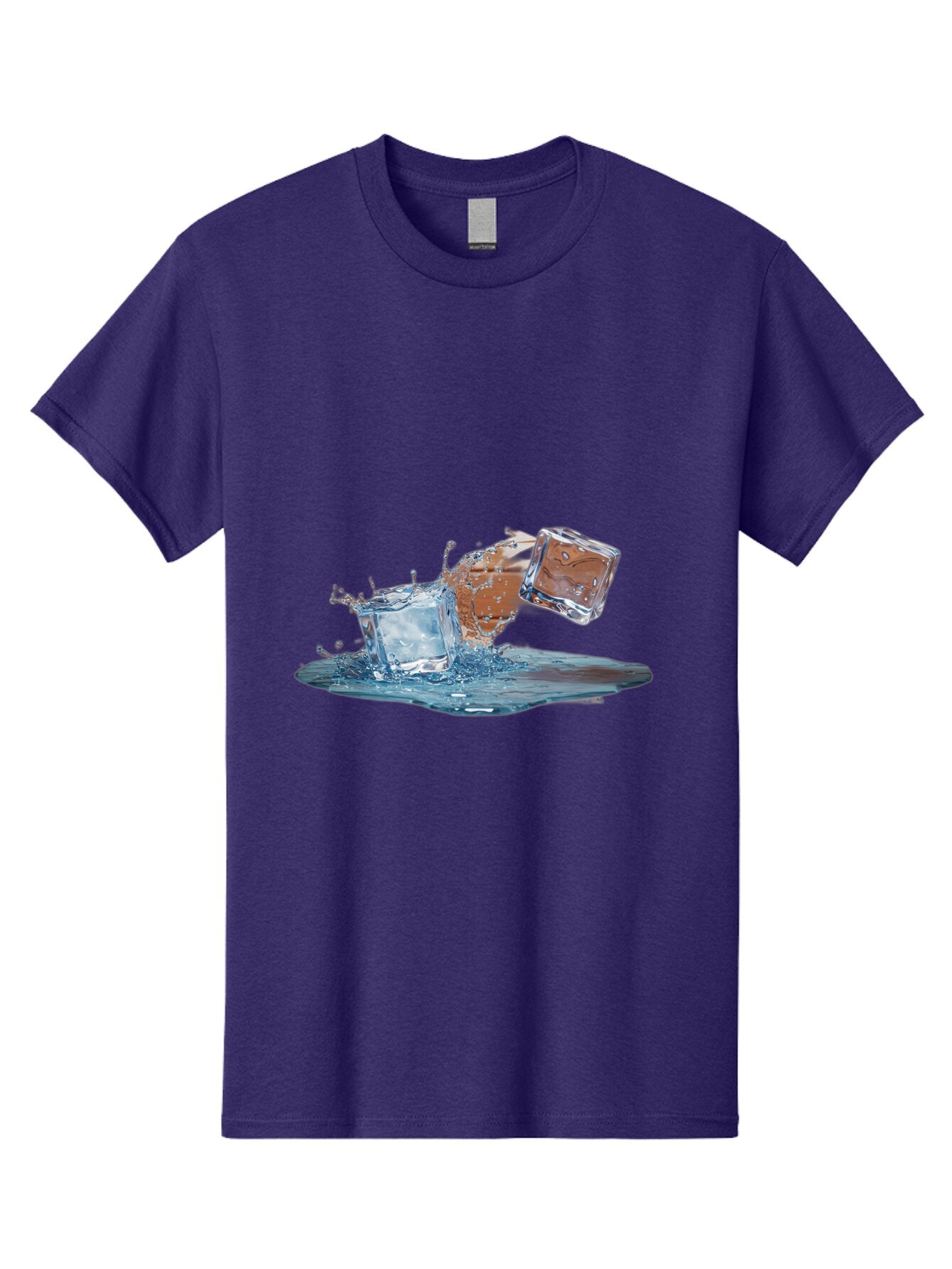 Ice-Cubes-Splash Men'S Graphic Tee, 100% Cotton, Comfortable Casual Summer Wear, Machine Washable, Vintage Camera, Old Camera, Antique Camera, Black Camera, Classic Photography, Photography Equipment, Nostalgic Device, Film Camera, Camera Art Baq999 2