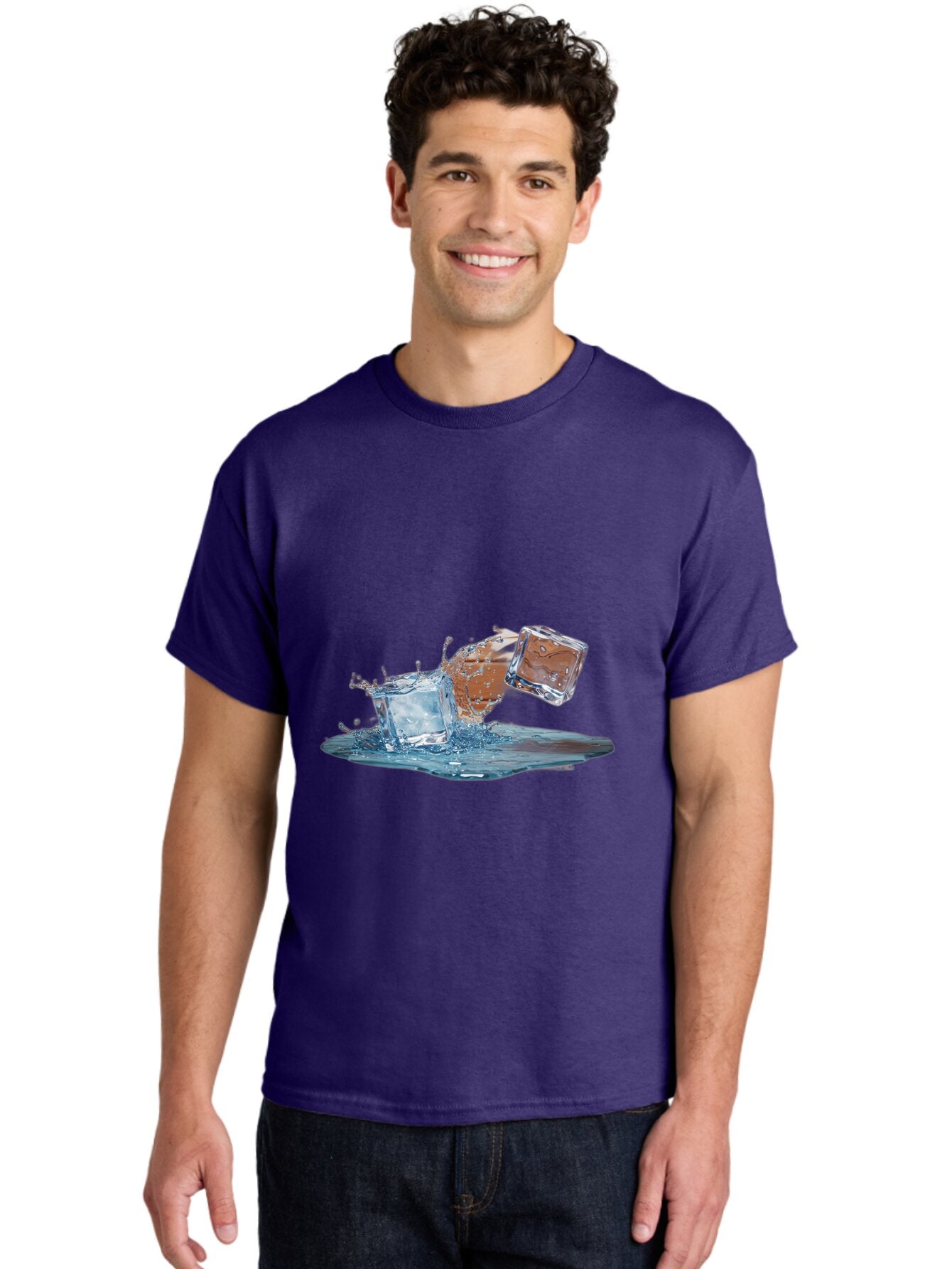 Ice-Cubes-Splash Men'S Graphic Tee, 100% Cotton, Comfortable Casual Summer Wear, Machine Washable, Vintage Camera, Old Camera, Antique Camera, Black Camera, Classic Photography, Photography Equipment, Nostalgic Device, Film Camera, Camera Art Baq999 21