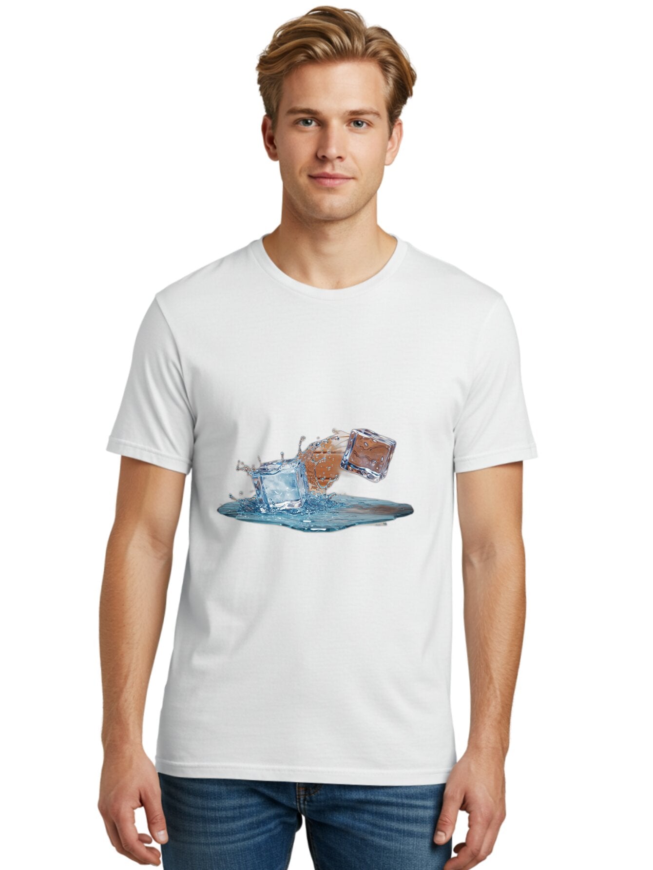 Ice-Cubes-Splash Men'S Graphic Tee, 100% Cotton, Comfortable Casual Summer Wear, Machine Washable, Vintage Camera, Old Camera, Antique Camera, Black Camera, Classic Photography, Photography Equipment, Nostalgic Device, Film Camera, Camera Art Baq999 27