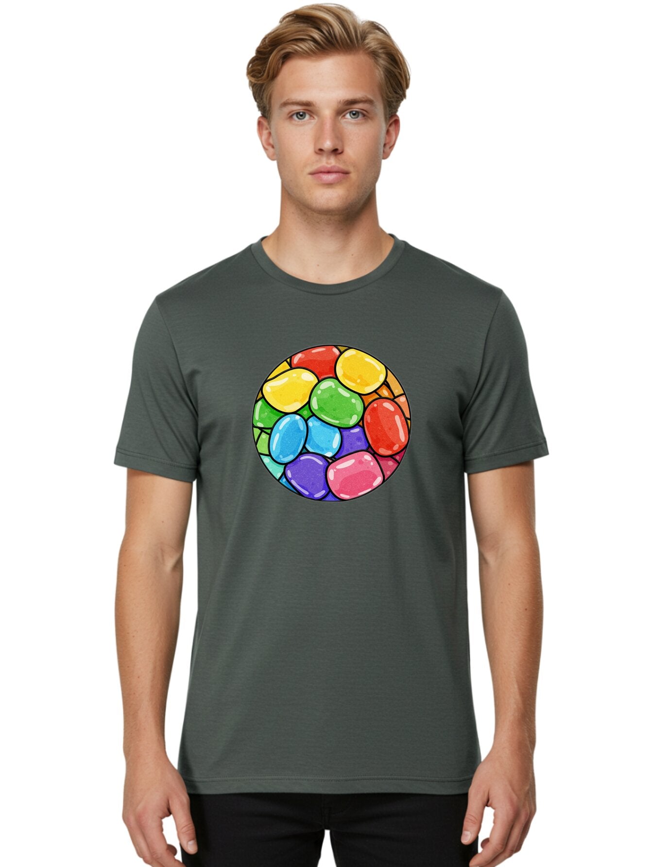 Jelly-Beans-1 Men'S Graphic Tee, 100% Cotton, Comfortable Casual Summer Wear, Machine Washable, Vintage Camera, Old Camera, Antique Camera, Black Camera, Classic Photography, Photography Equipment, Nostalgic Device, Film Camera, Camera Art Bar007 17