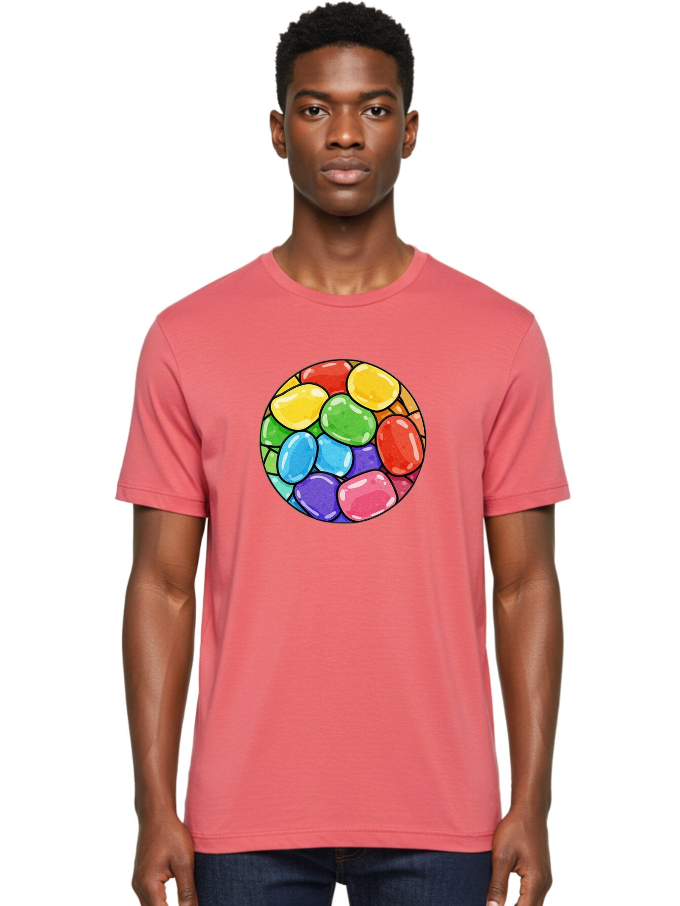 Jelly-Beans-1 Men'S Graphic Tee, 100% Cotton, Comfortable Casual Summer Wear, Machine Washable, Vintage Camera, Old Camera, Antique Camera, Black Camera, Classic Photography, Photography Equipment, Nostalgic Device, Film Camera, Camera Art Bar007 23