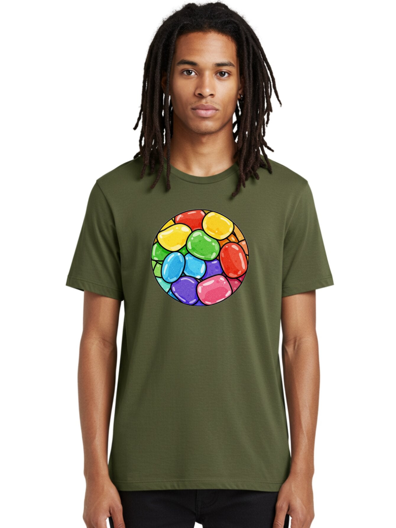 Jelly-Beans-1 Men'S Graphic Tee, 100% Cotton, Comfortable Casual Summer Wear, Machine Washable, Vintage Camera, Old Camera, Antique Camera, Black Camera, Classic Photography, Photography Equipment, Nostalgic Device, Film Camera, Camera Art Bar007 16