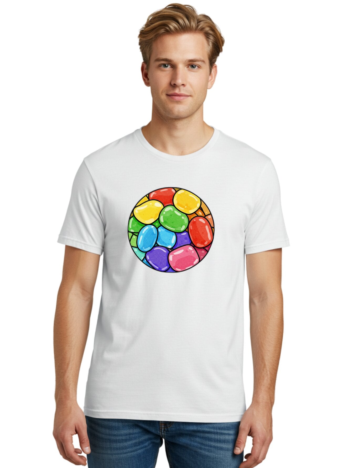 Jelly-Beans-1 Men'S Graphic Tee, 100% Cotton, Comfortable Casual Summer Wear, Machine Washable, Vintage Camera, Old Camera, Antique Camera, Black Camera, Classic Photography, Photography Equipment, Nostalgic Device, Film Camera, Camera Art Bar007 24