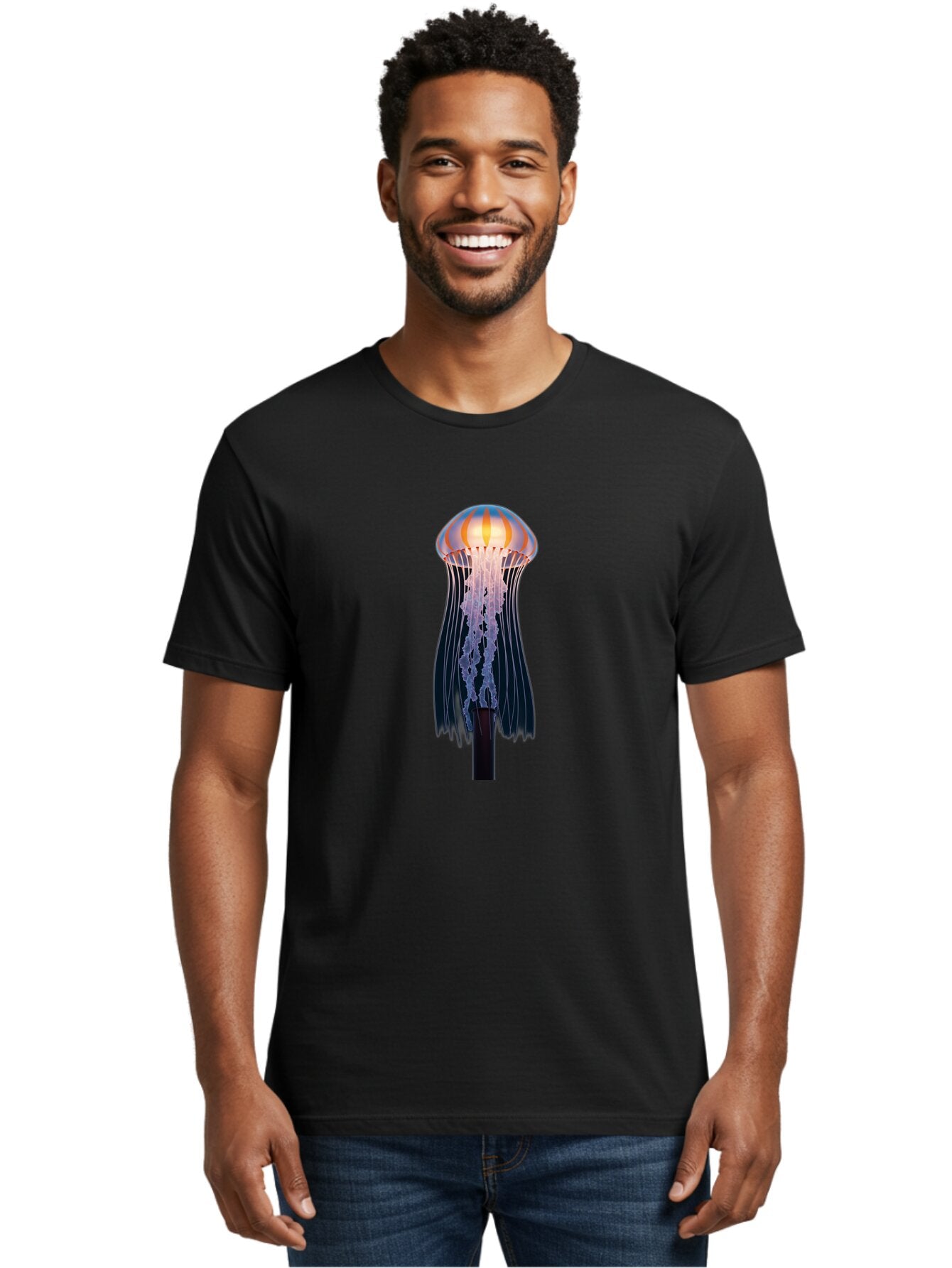 Jellyfish-1 Men'S Graphic Tee, 100% Cotton, Comfortable Casual Summer Wear, Machine Washable, Vintage Camera, Old Camera, Antique Camera, Black Camera, Classic Photography, Photography Equipment, Nostalgic Device, Film Camera, Camera Art Bar009 23