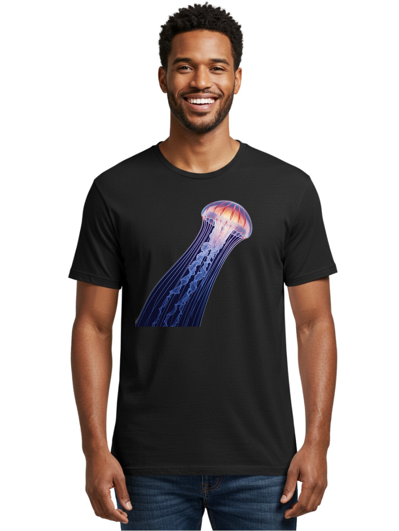 Jellyfish-2 Men'S Graphic Tee, 100% Cotton, Comfortable Casual Summer Wear, Machine Washable, Vintage Camera, Old Camera, Antique Camera, Black Camera, Classic Photography, Photography Equipment, Nostalgic Device, Film Camera, Camera Art Bar010 16